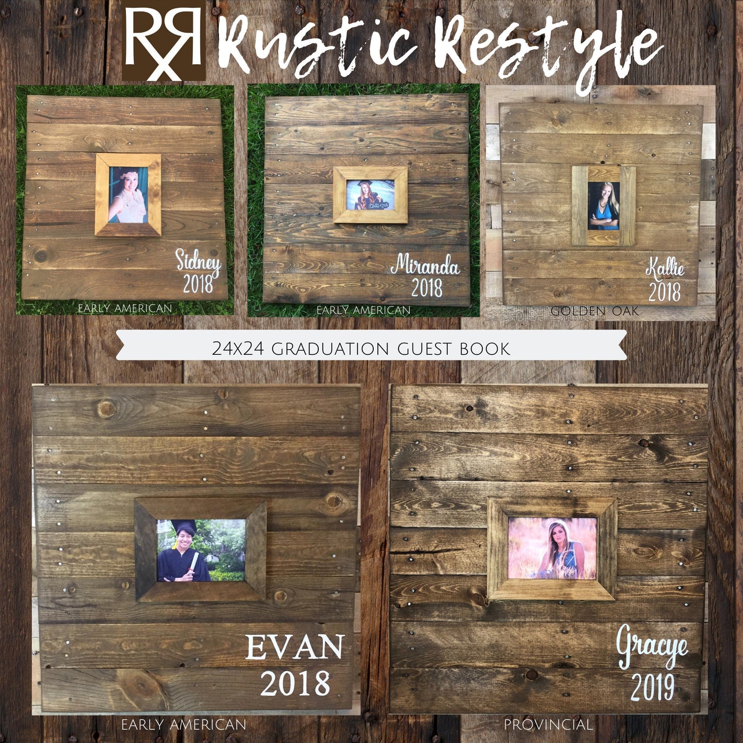 24X24 personalized graduation guest book party decor, class of 2023, high school commencement sign in book, college graduate memento