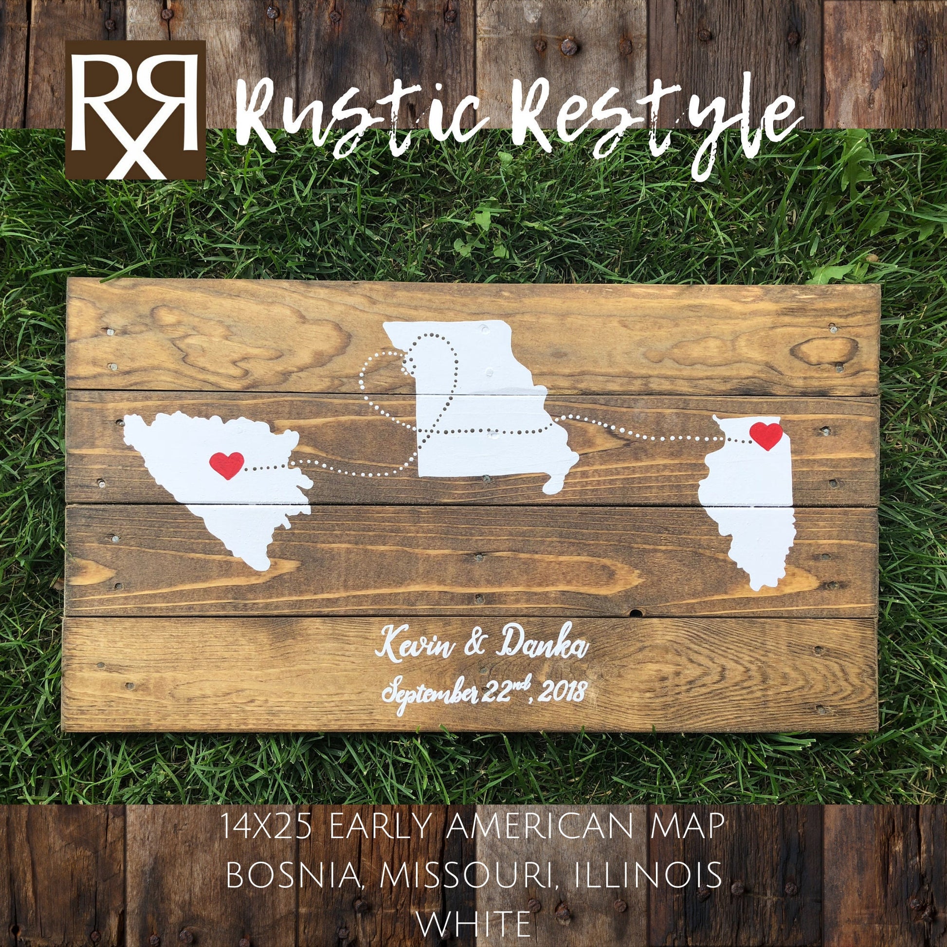 Personalized wedding Alternative guestbook Map sign
