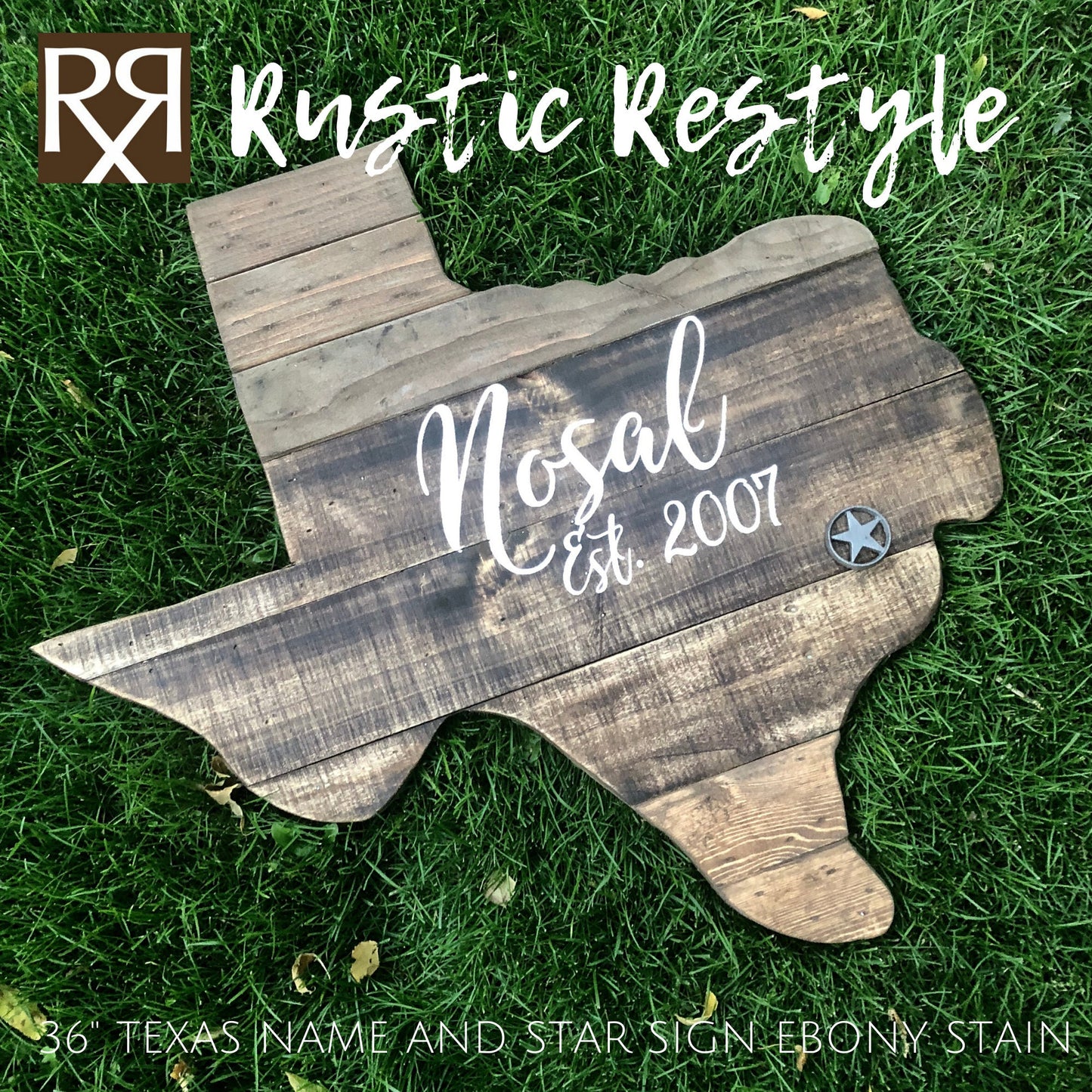 Last name wood Texas pallet sign, wood state wall art, new home wood sign, rustic home decor, pallet signs, 36" Name and star Texas sign