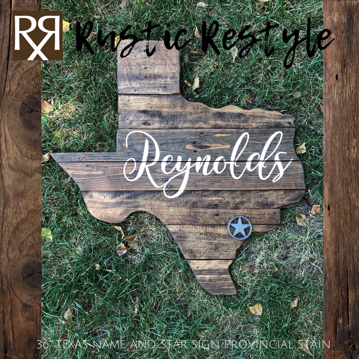 Last name wood Texas pallet sign, wood state wall art, new home wood sign, rustic home decor, pallet signs, 36" Name and star Texas sign