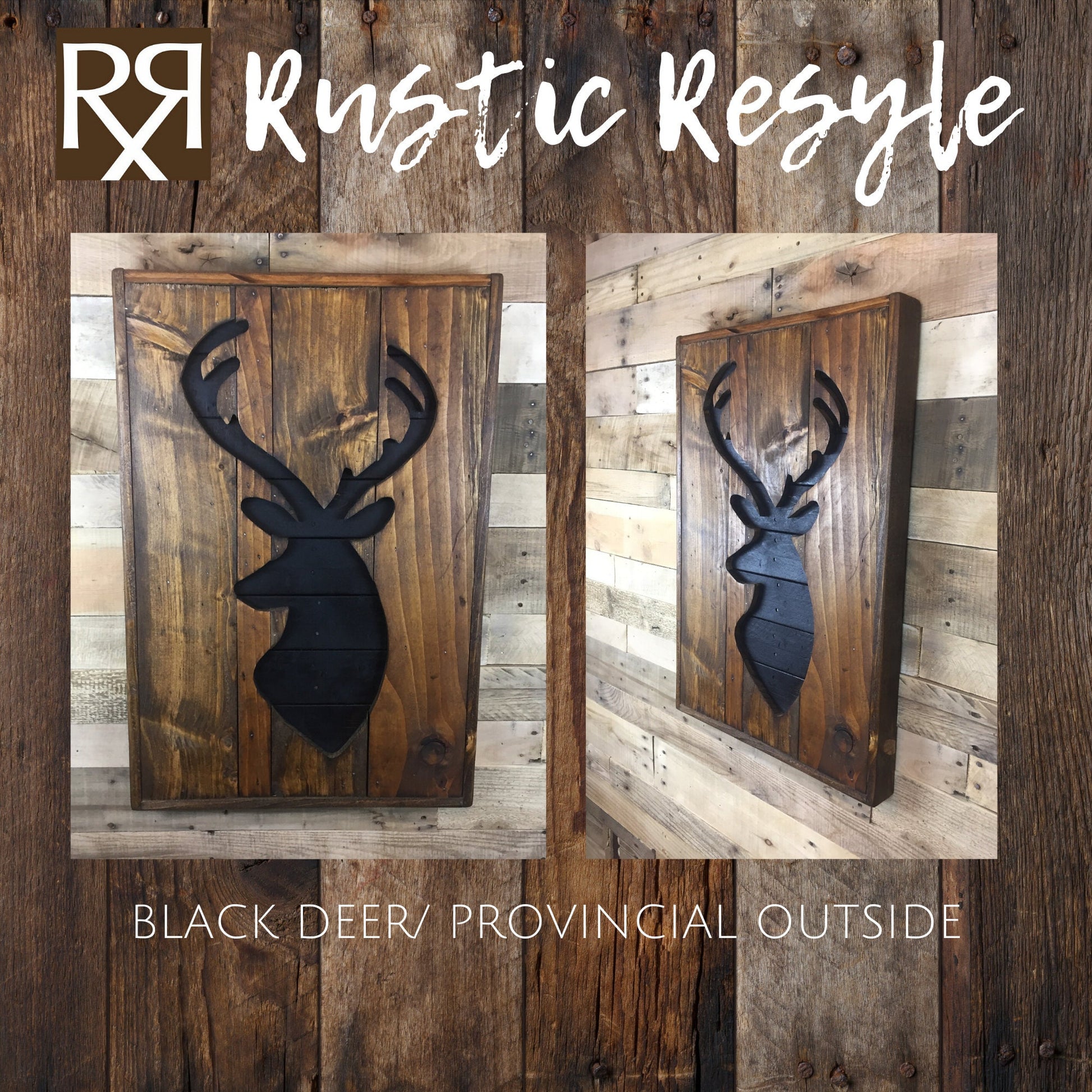 30" Deer head, wood deer cutout, deer silhouette, wall art, rustic hunting decor, cabin sign, woodsy, Wood Pallet Deer, country art,lodge