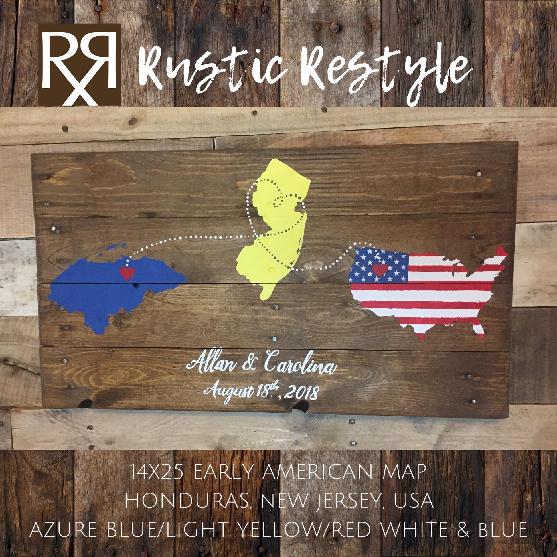 Personalized wedding Alternative guestbook Map sign