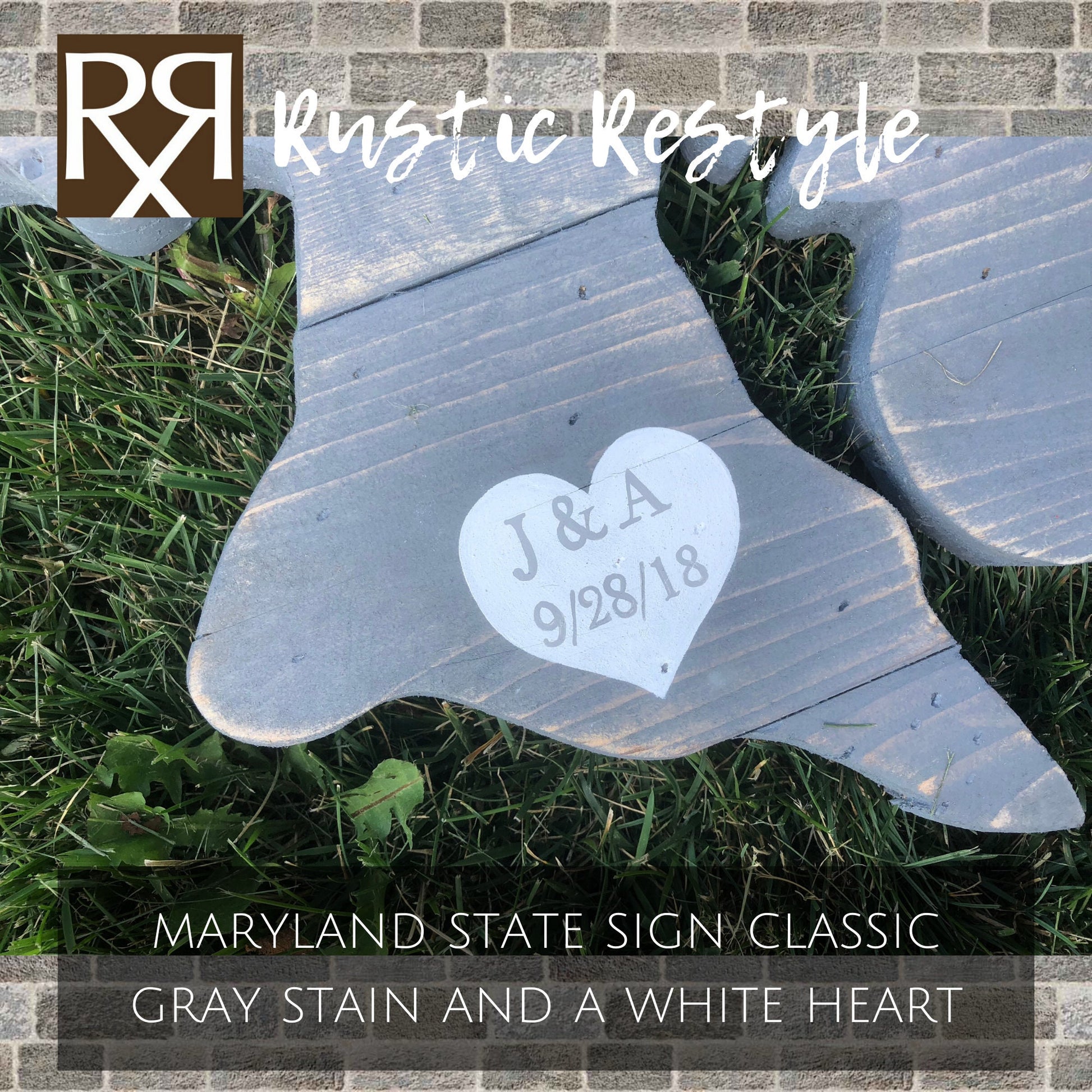 Maryland state art sign wedding guest book or decor