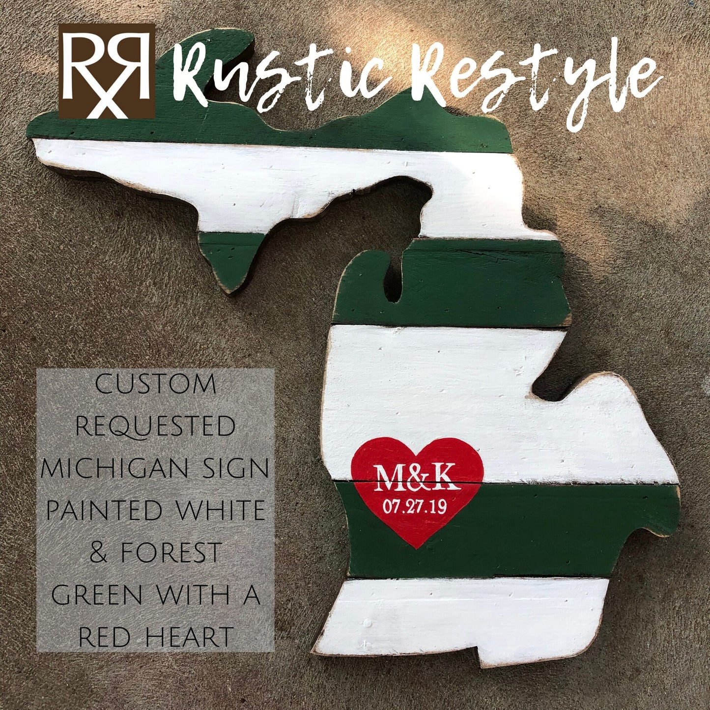 Michigan state Anniversary sign, Wood love Map, Upper peninsula, personalized heart sign, custom wall art, wooden anniversary 5th year gift