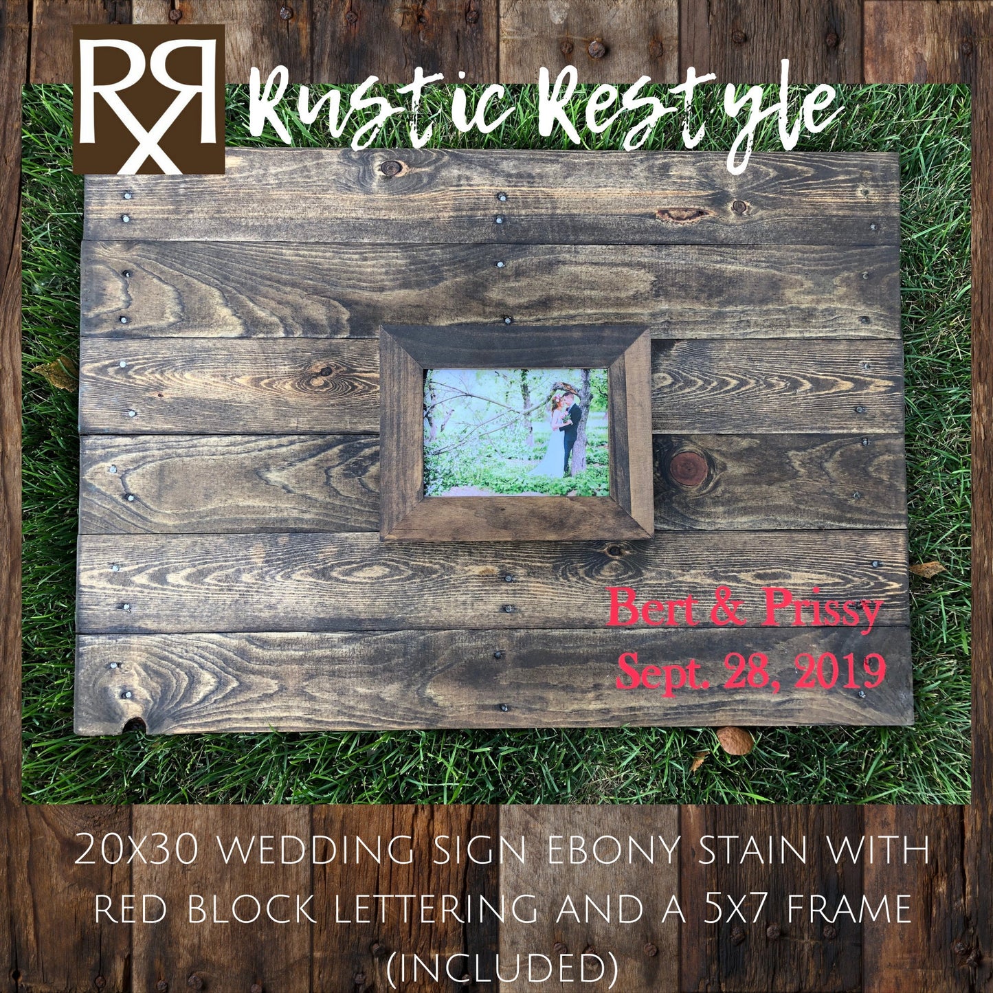 wedding Alternative guest book heart sign, memento engagement photo with initials and or last name