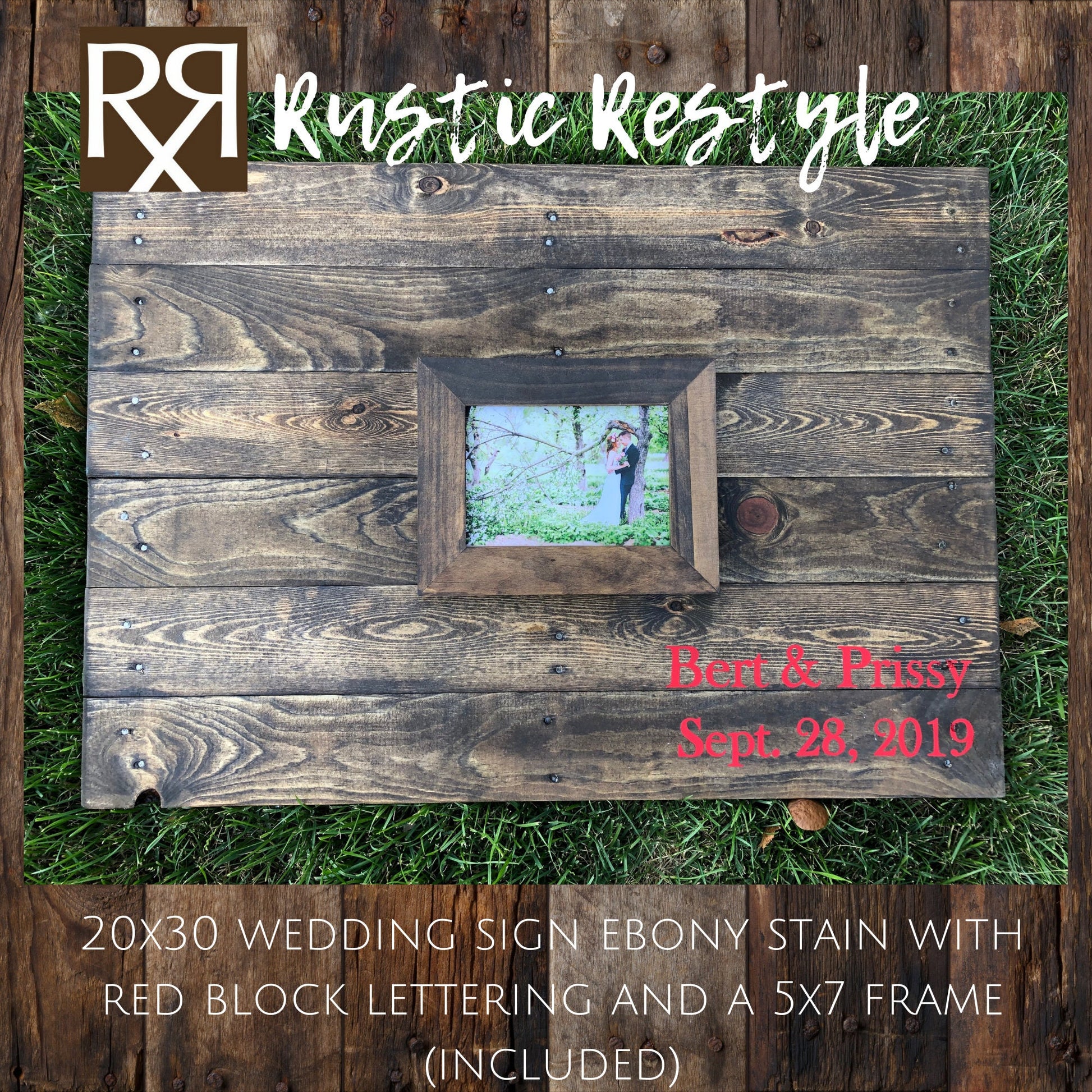 wedding Alternative guest book heart sign, memento engagement photo with initials and or last name