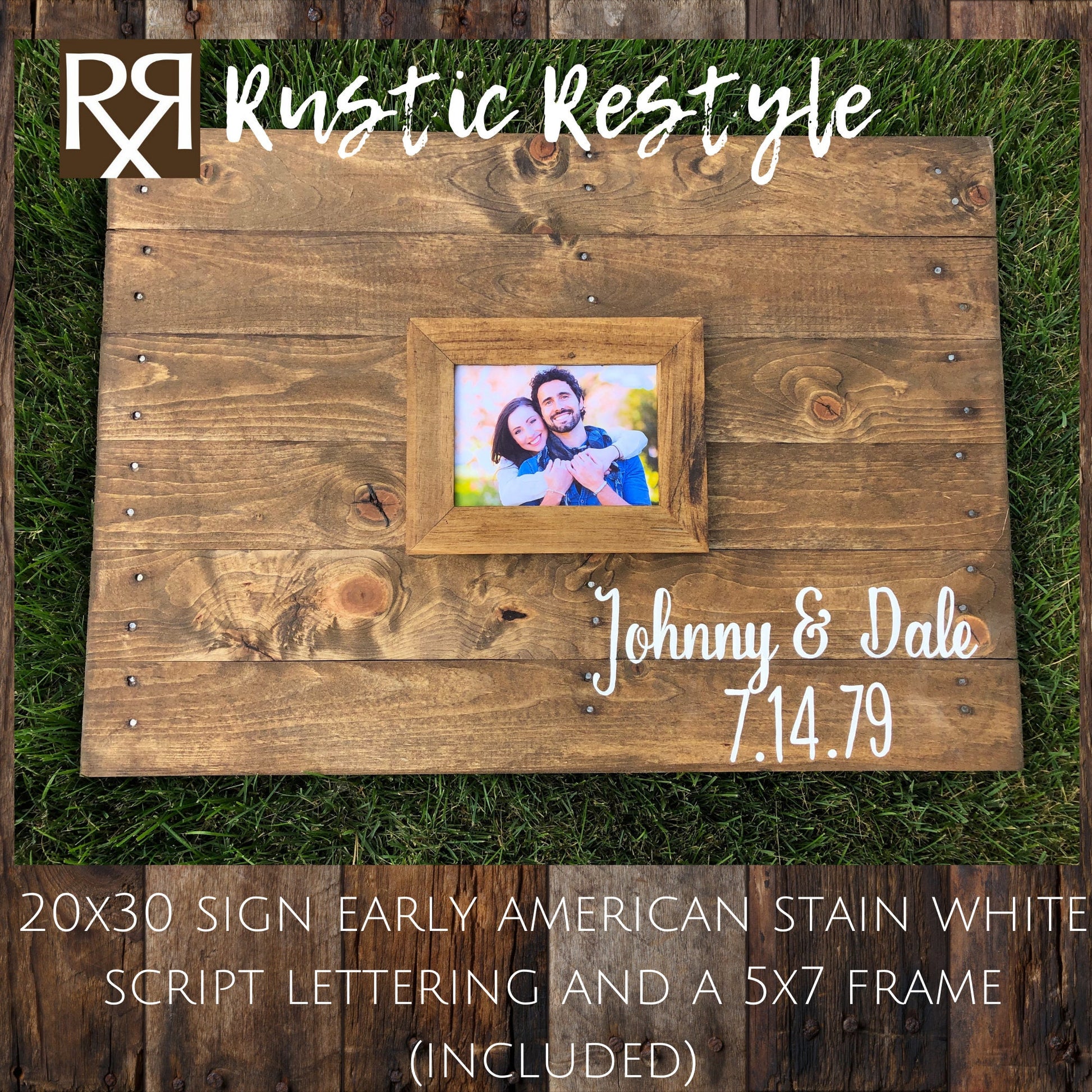 wedding Alternative guest book heart sign, memento engagement photo with initials and or last name