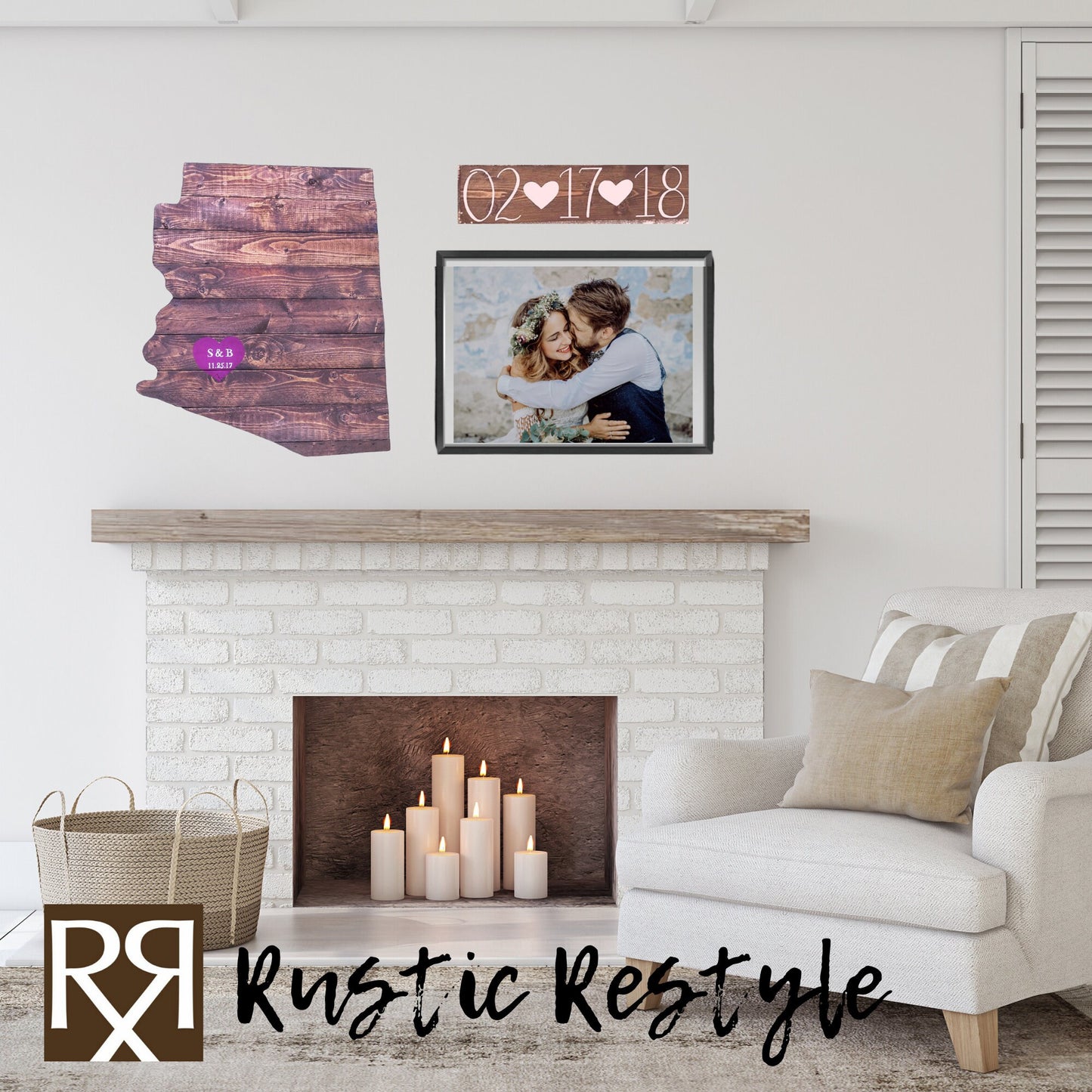 Arizona Wedding Guest book, Arizona wedding decor, Guest book, pallet handmade, Arizona state wedding sign, Arizona pallet cut out sign