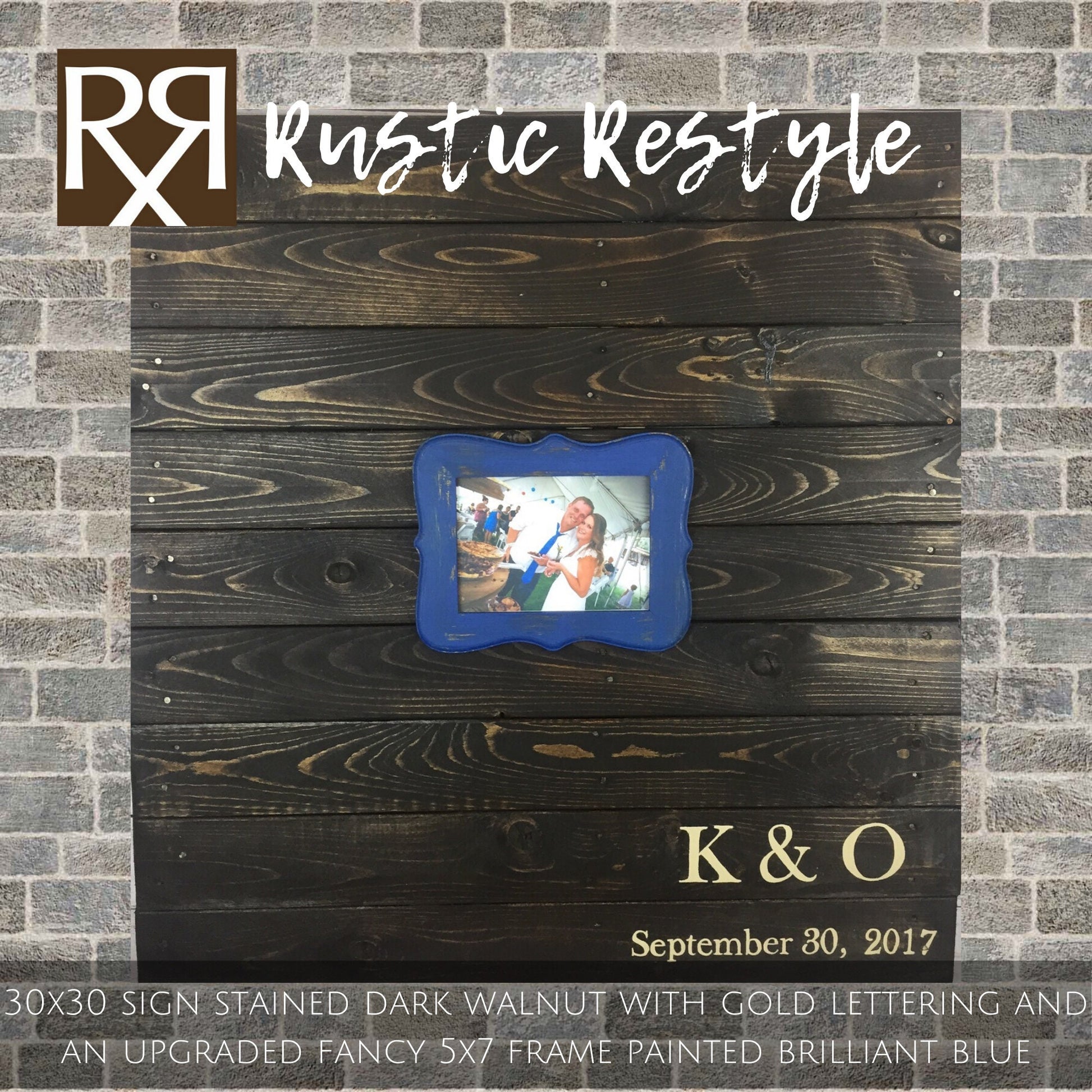 Rustic Wood Wedding Guest Book Alternative, Photo Frame