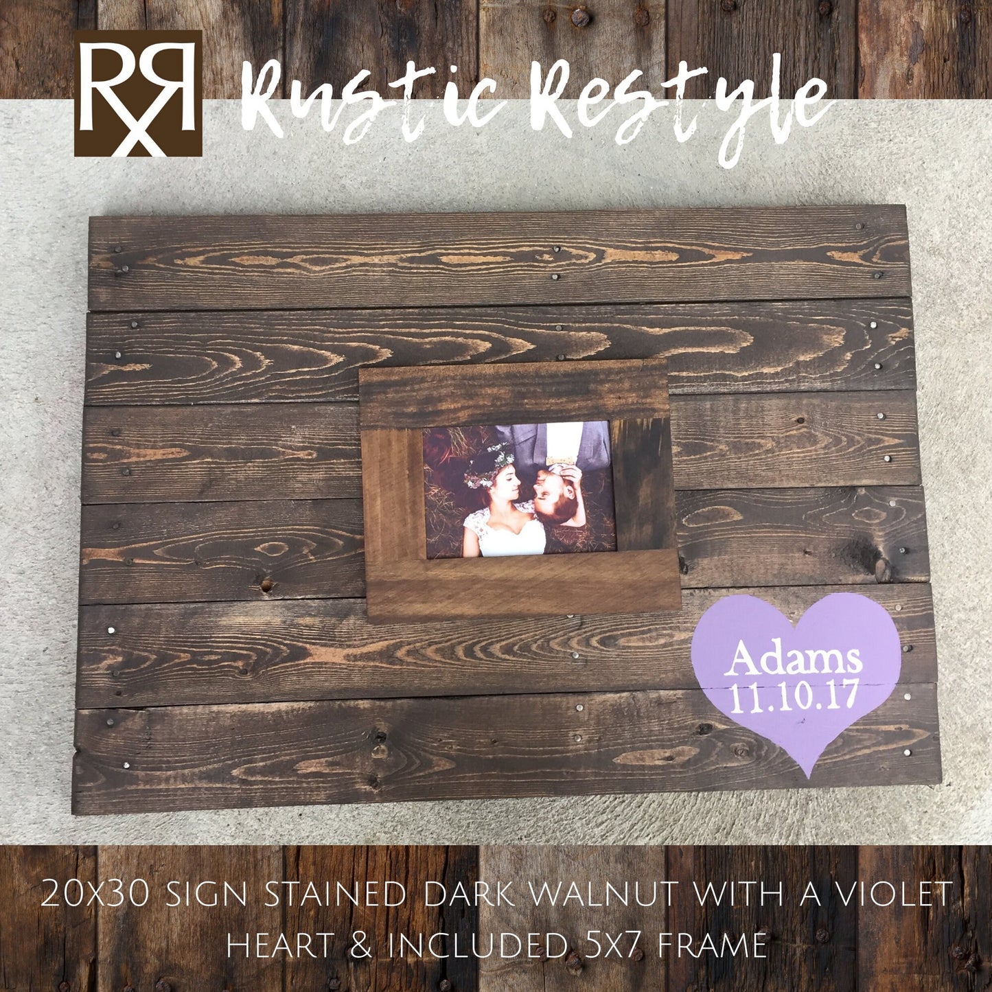 wedding Alternative guest book heart sign, memento engagement photo with initials and or last name