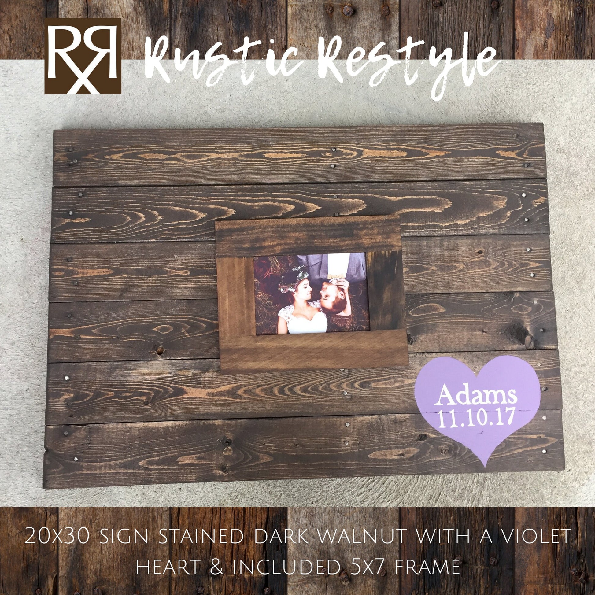 wedding Alternative guest book heart sign, memento engagement photo with initials and or last name
