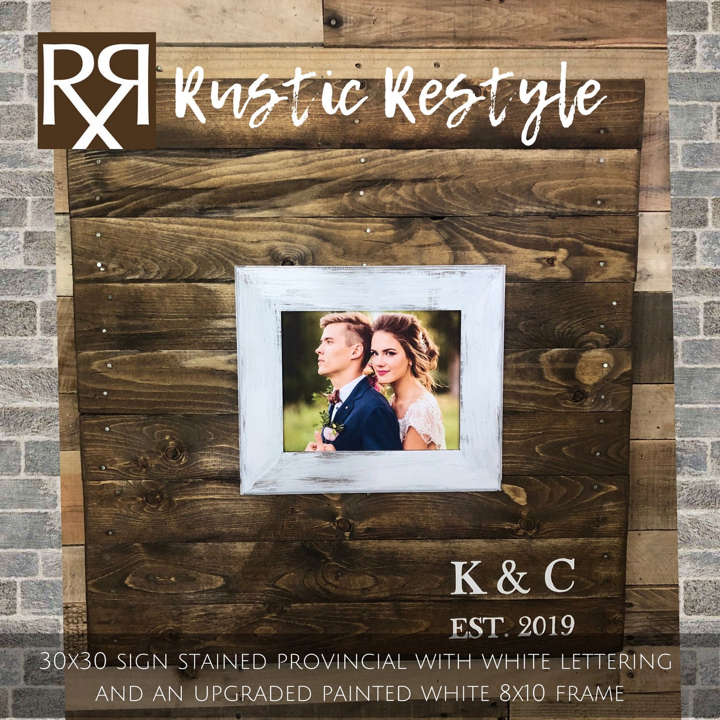 Rustic Wood Wedding Guest Book Alternative, Photo Frame