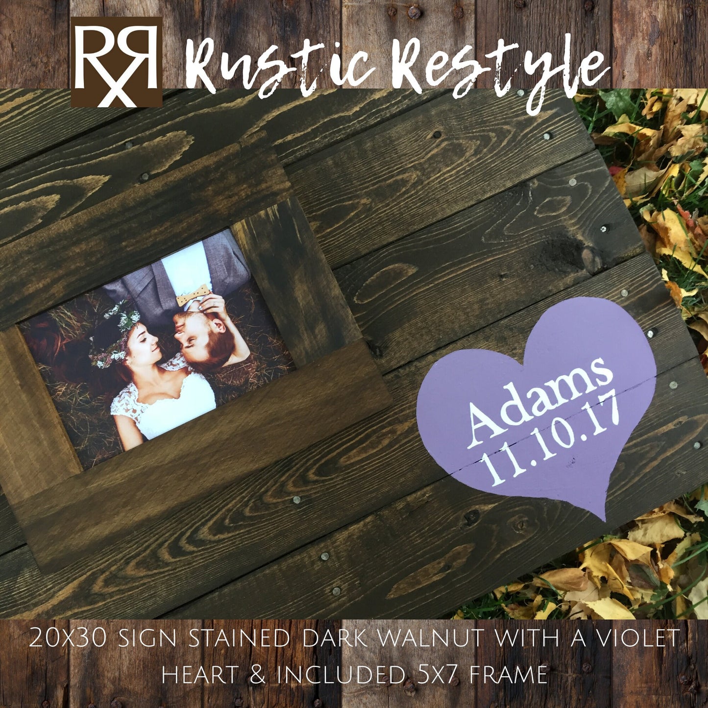 wedding Alternative guest book heart sign, memento engagement photo with initials and or last name