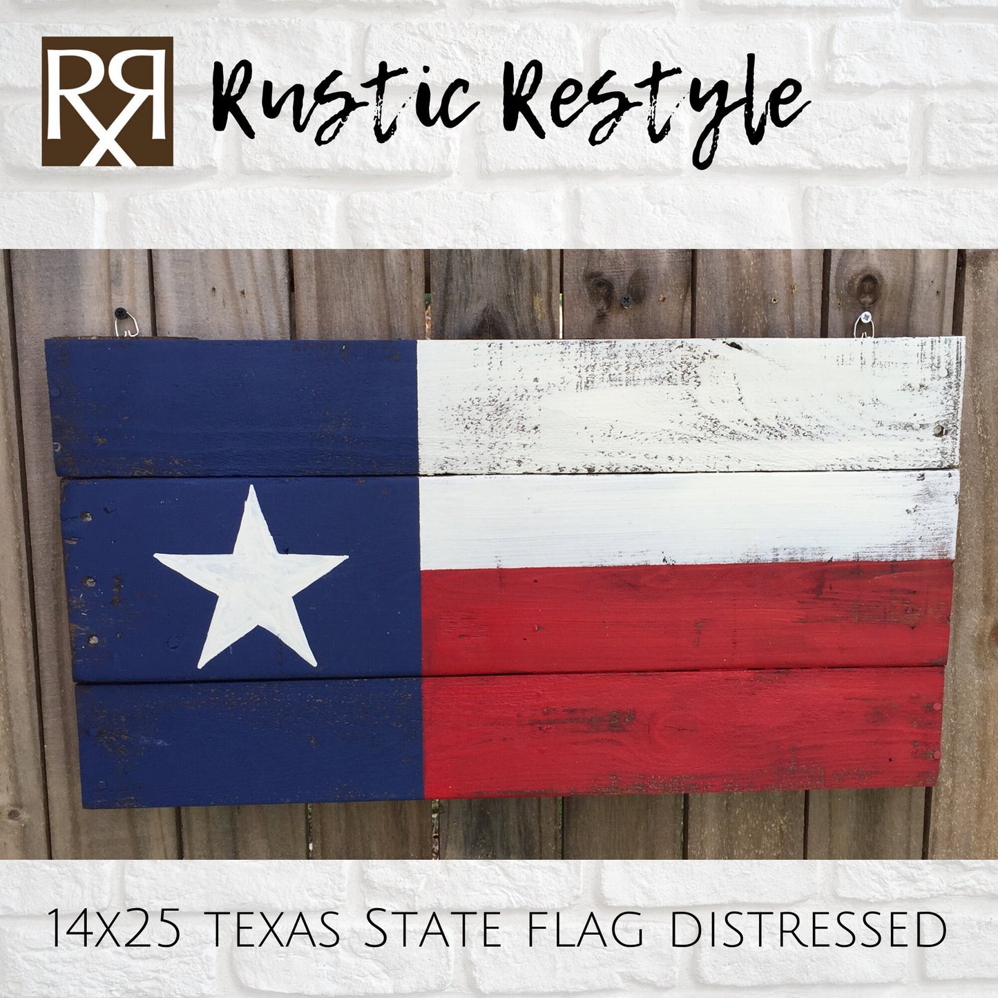 Wooden Texas flag Pallet Sign Wall Art Decor