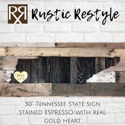 Tennessee State wood cut out wedding Guest book Alternative decor Sign