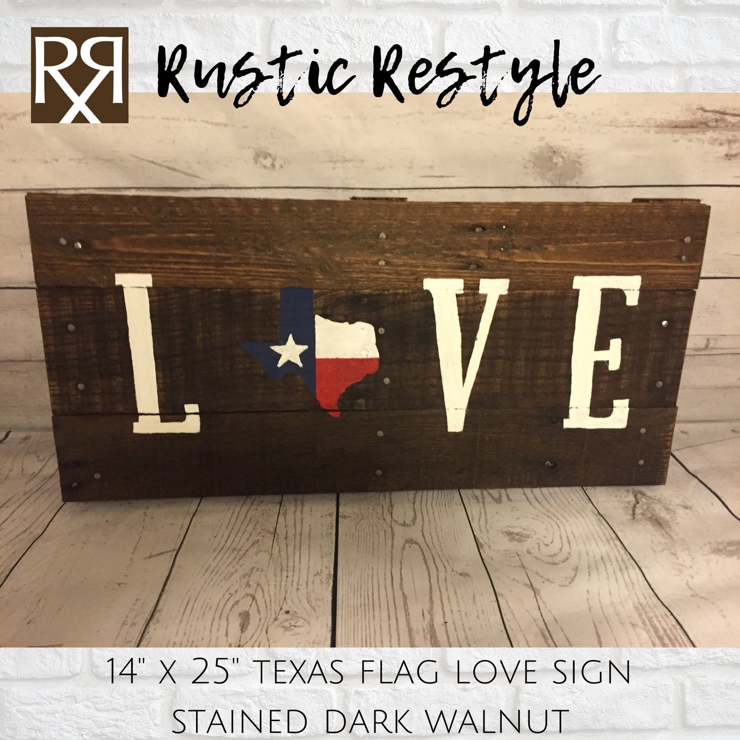 14"X25" Texas Flag Love Pallet Sign relocation Decor gift for new home, unique rustic primitive farmhouse decoration ideas
