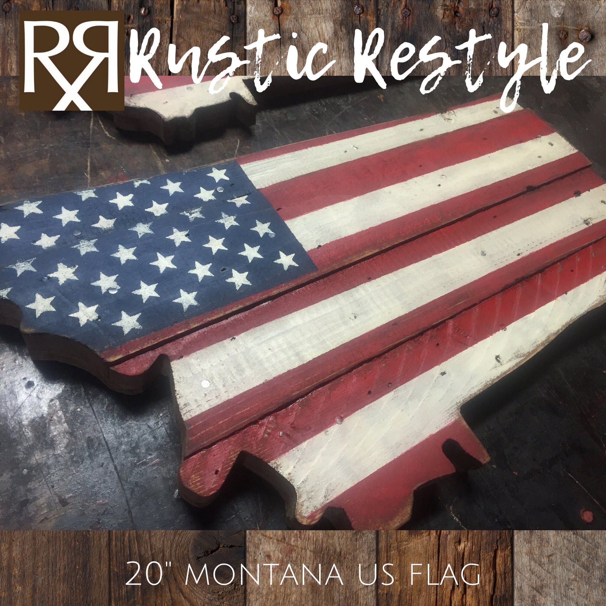 Wooden state American wall flag, wood state art signs, repurposed pallet signs, recycled den or cabin decor