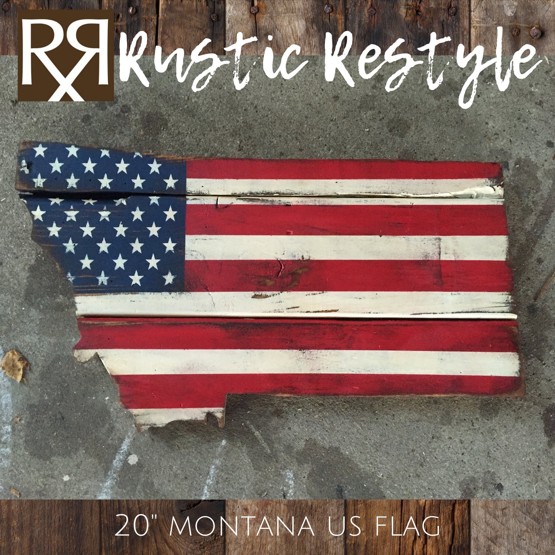 Wooden Montana American wall flag, wood state art signs, repurposed pallet signs, recycled den or cabin decor