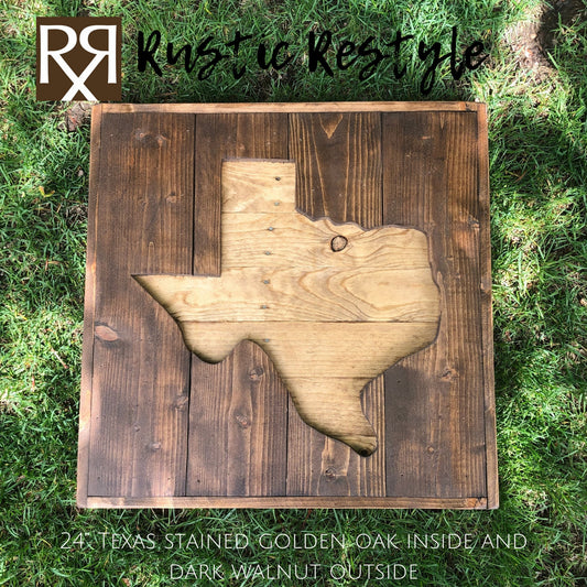 Wooden Texas cutout sign rustic home decor