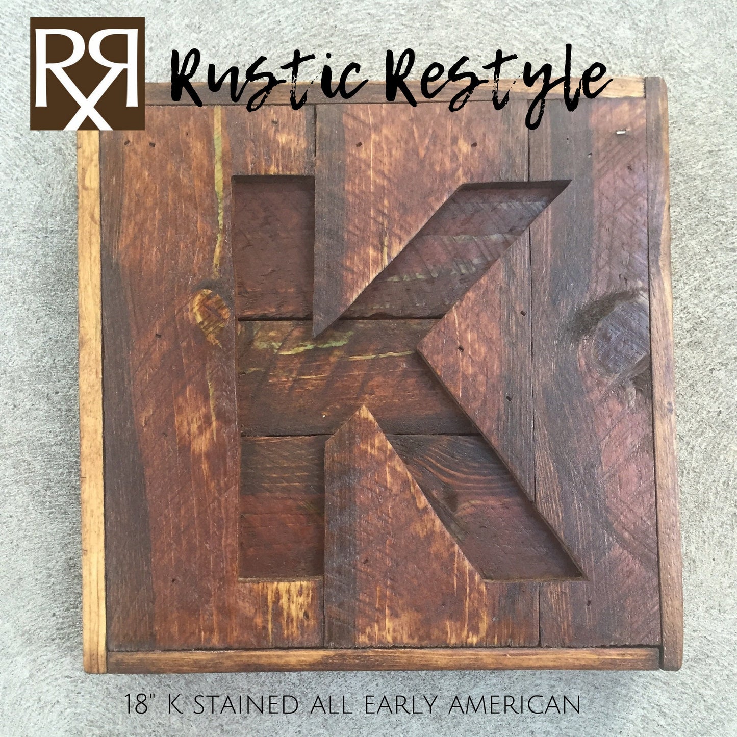 Rustic Monogram Wall Sign, Custom Initial Pallet Decor, Personalized Wedding or Housewarming Gift (18X18INCH)