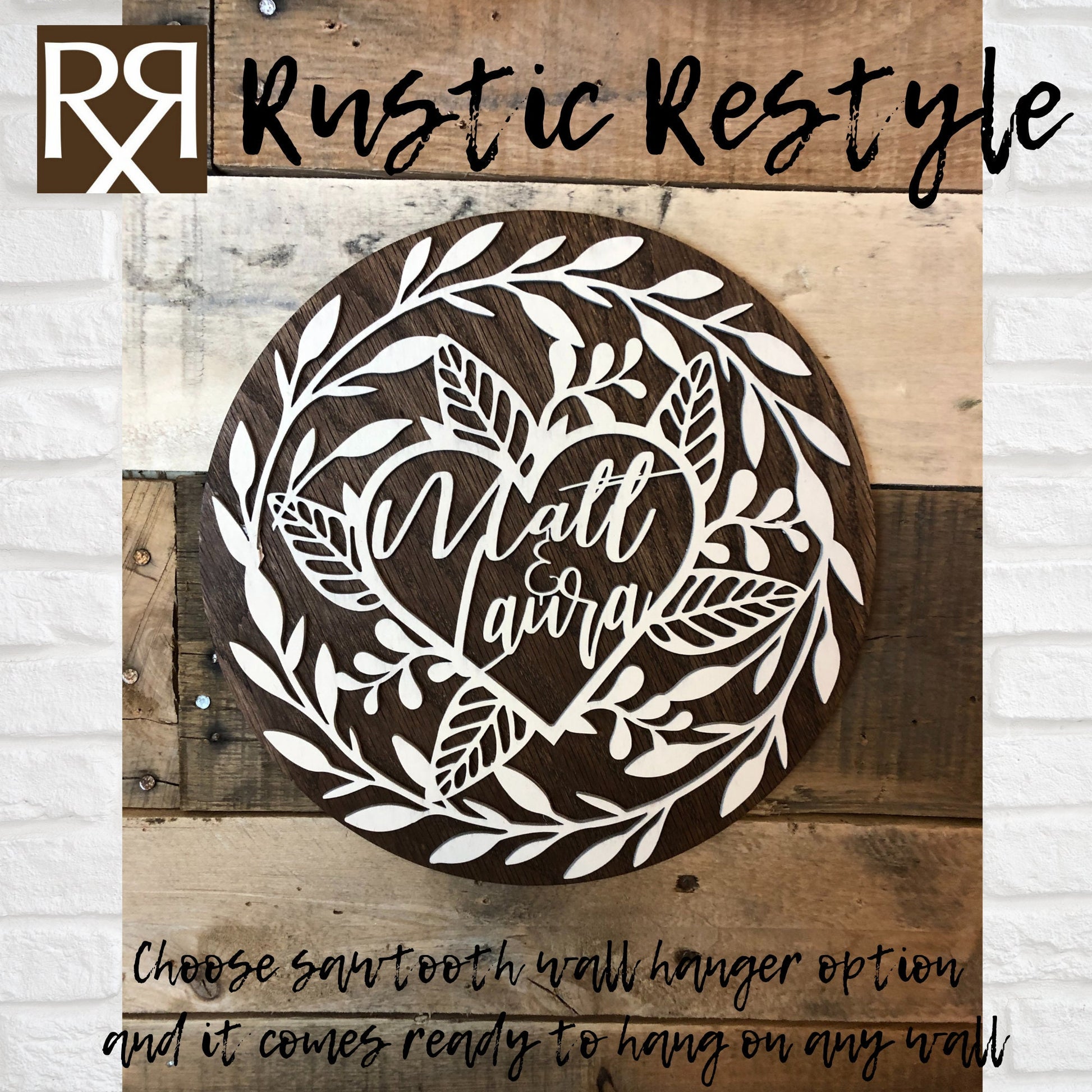 Personalized Wooden Heart plaque Valentine's Day Gift, anniversary, laser cut wood wall decor