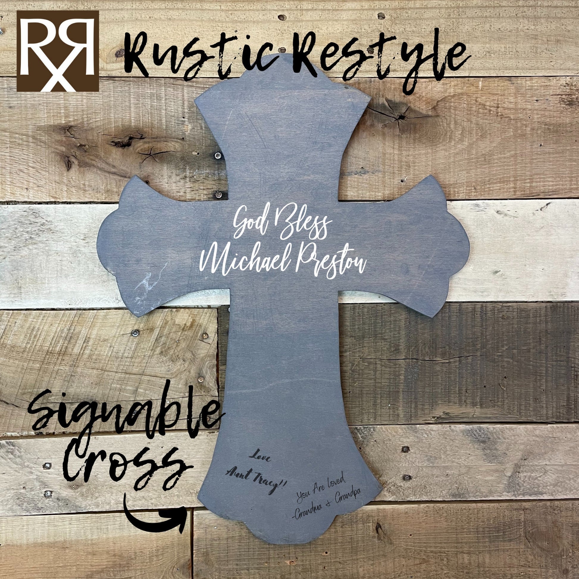 Personalized Wooden Cross for Baptism and Confirmation Keepsake Gift