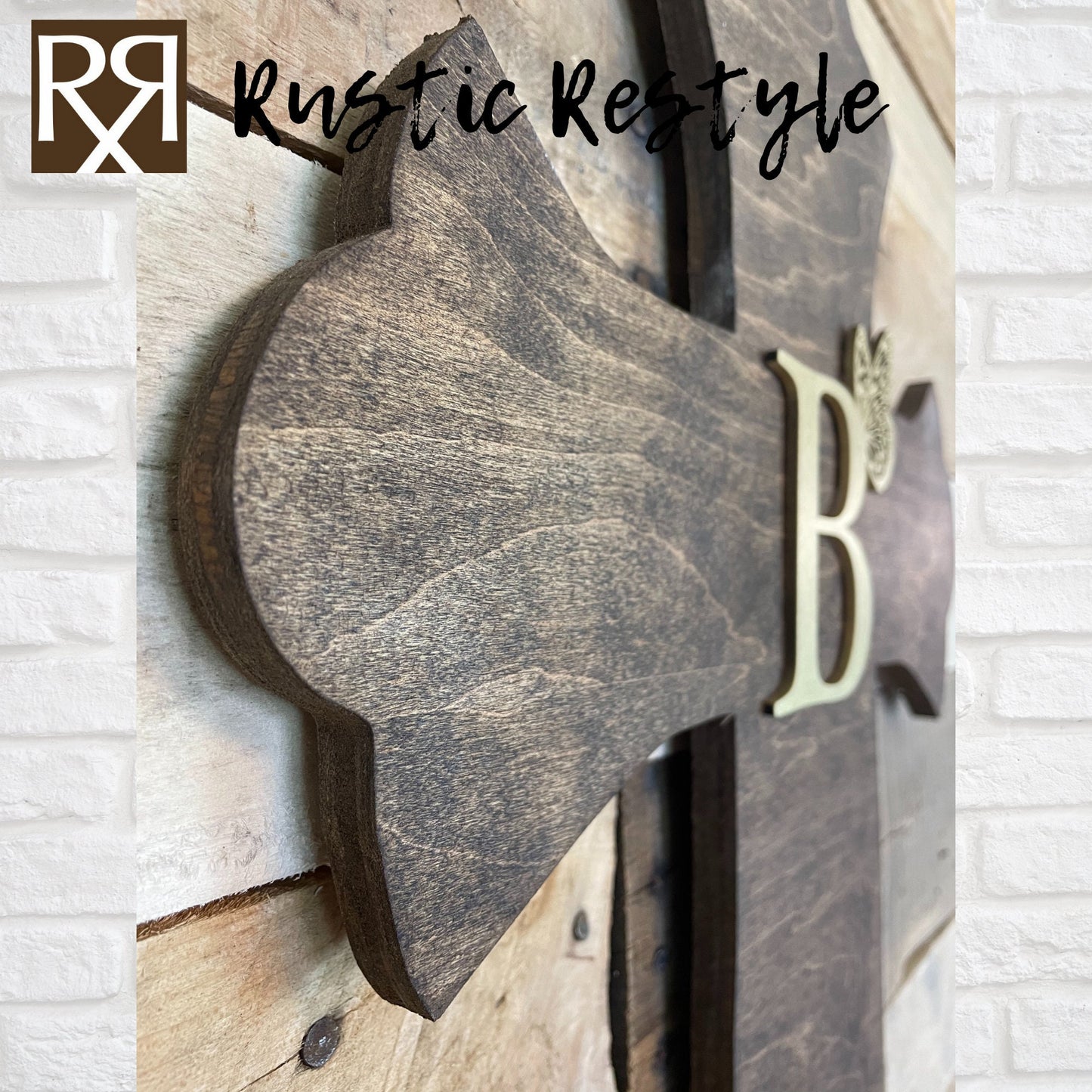 Last Name butterfly monogram Personalized wooden signable crosses, Family keepsake