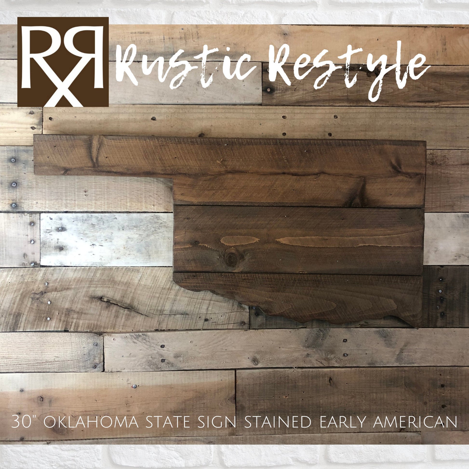 Oklahoma wood wall art home decor sign, handmade pallet gift