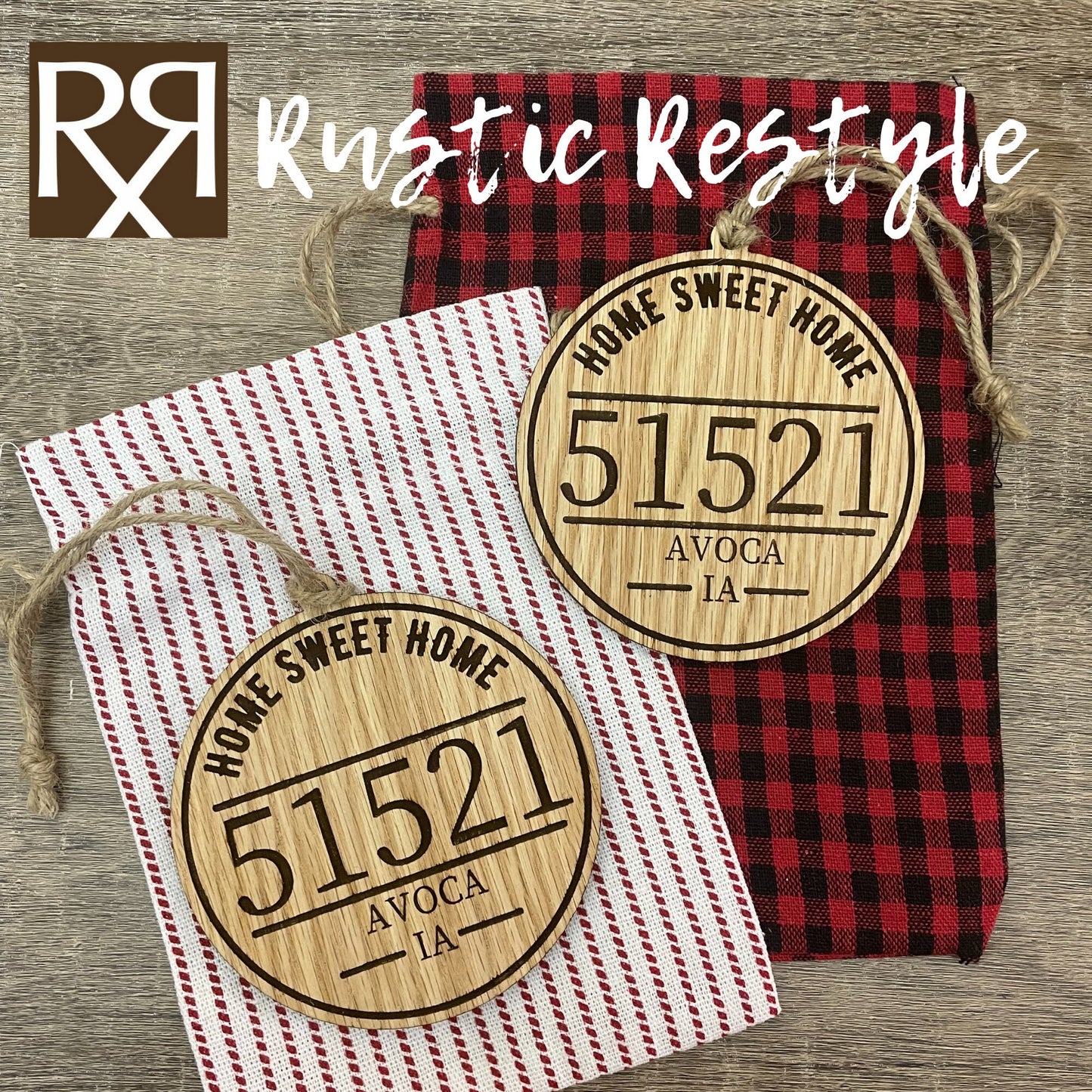 Home sweet Home Customized Zip code ornament