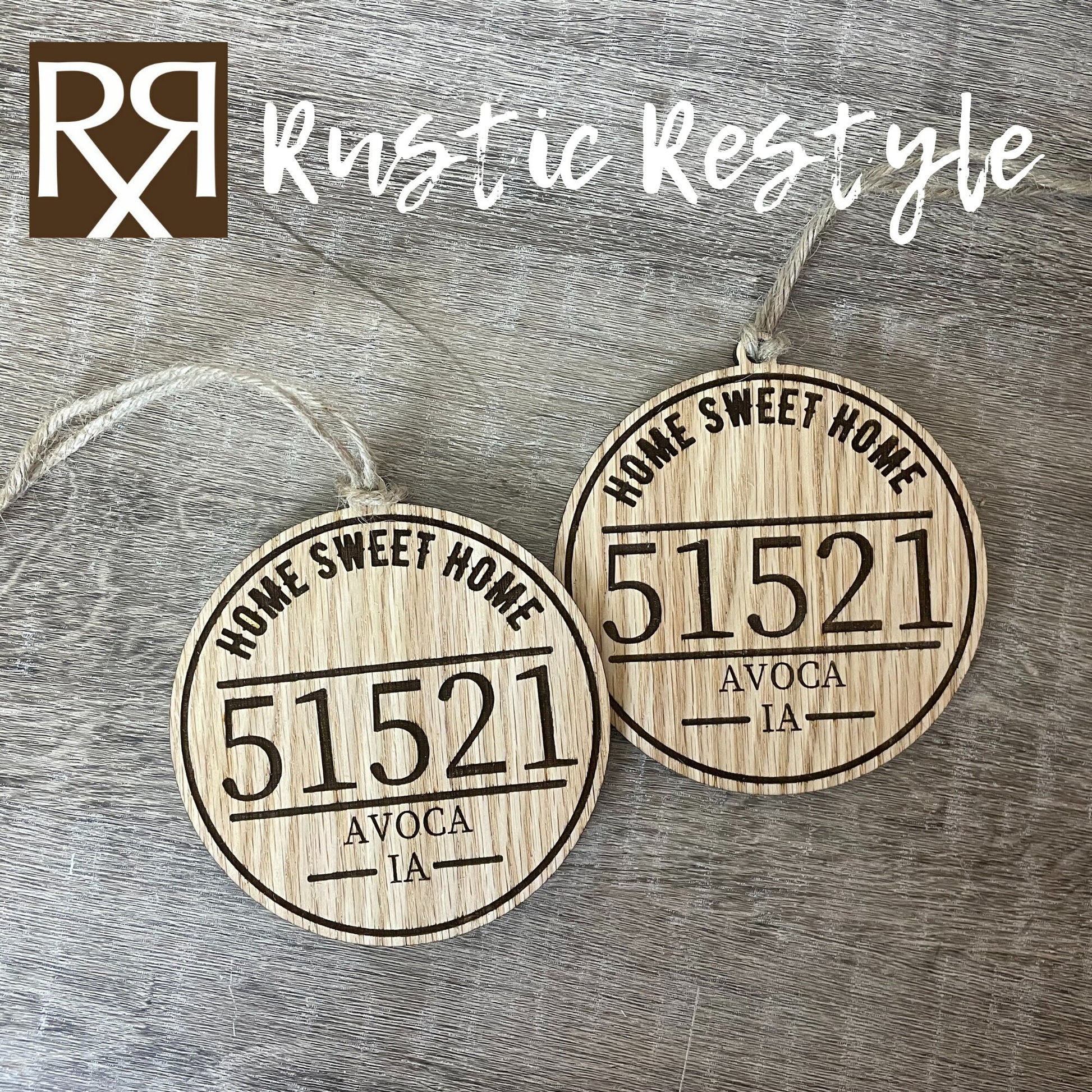 Home sweet Home Customized Zip code ornament