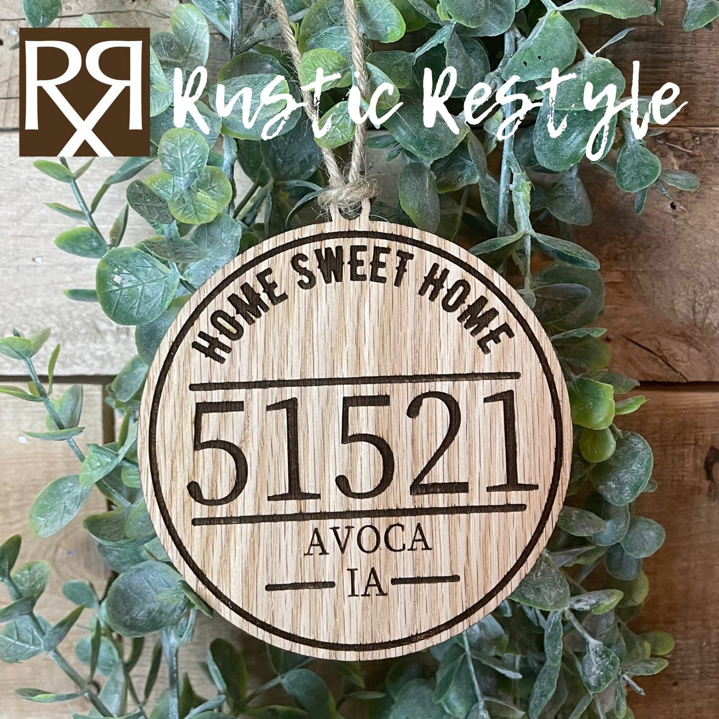 Home sweet Home Customized Zip code ornament