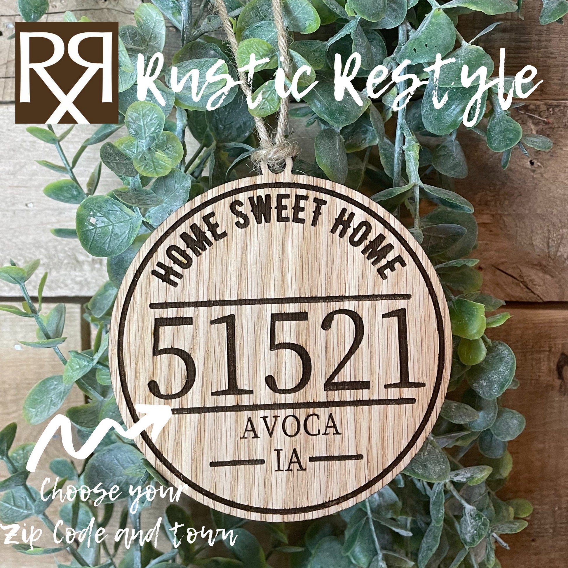 Home sweet Home Customized Zip code ornament