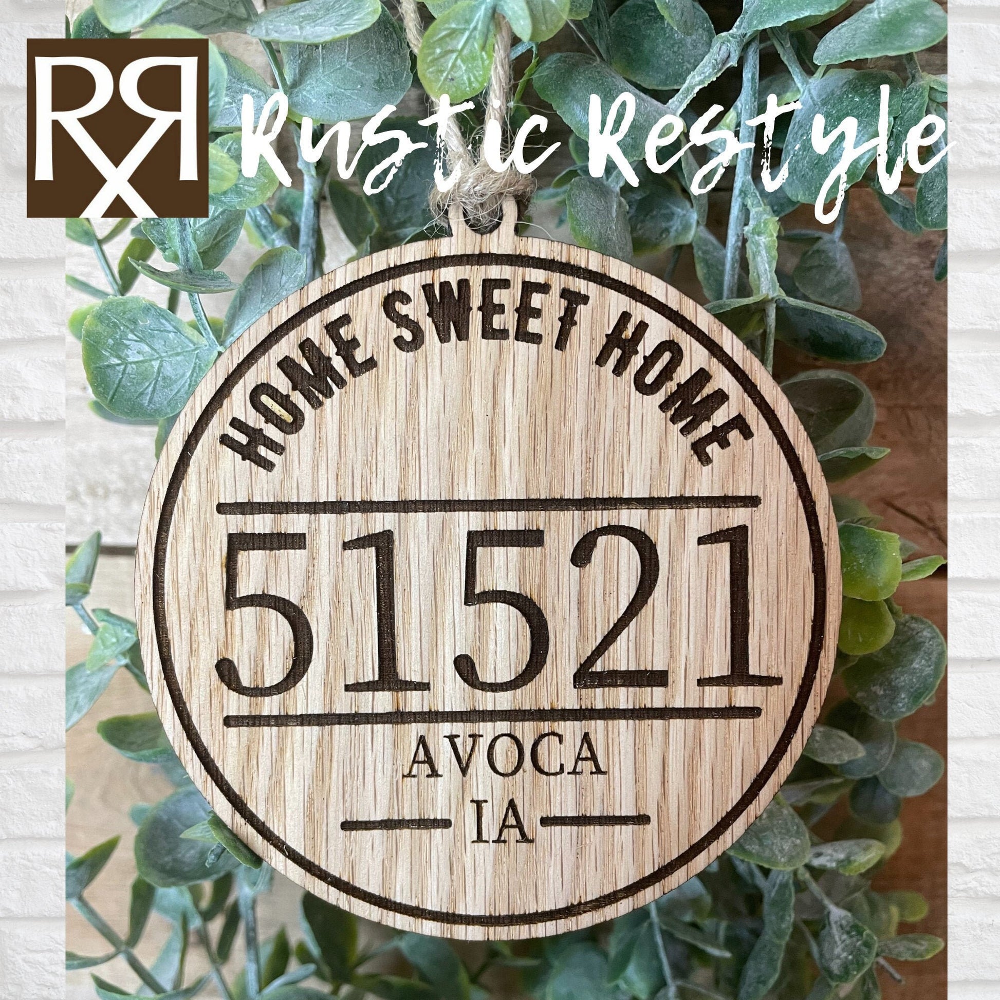 Home sweet Home Customized Zip code ornament