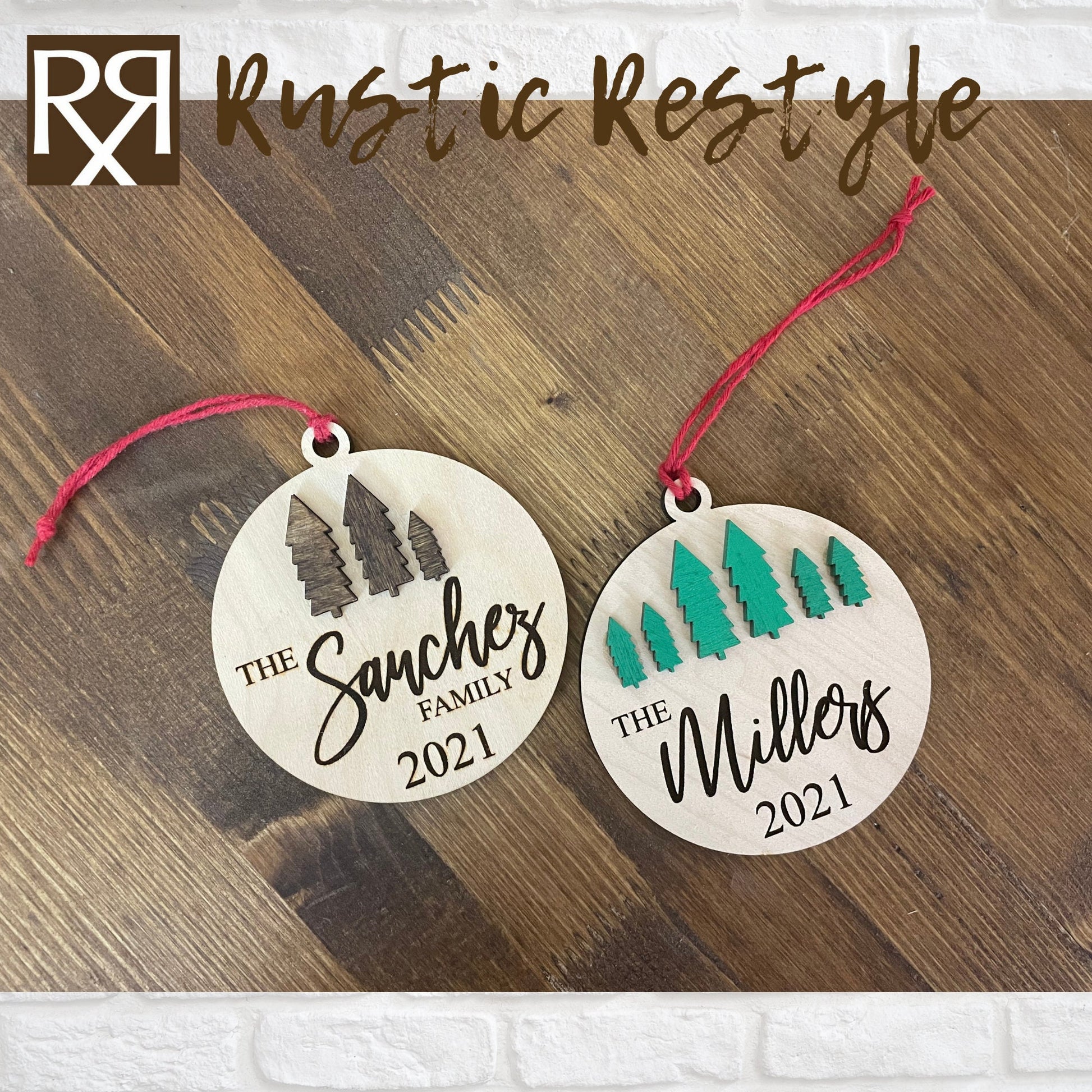 Family Tree ornament, Personalized Engraved Ornament, Housewarming gift, Laser Engraved, Christmas