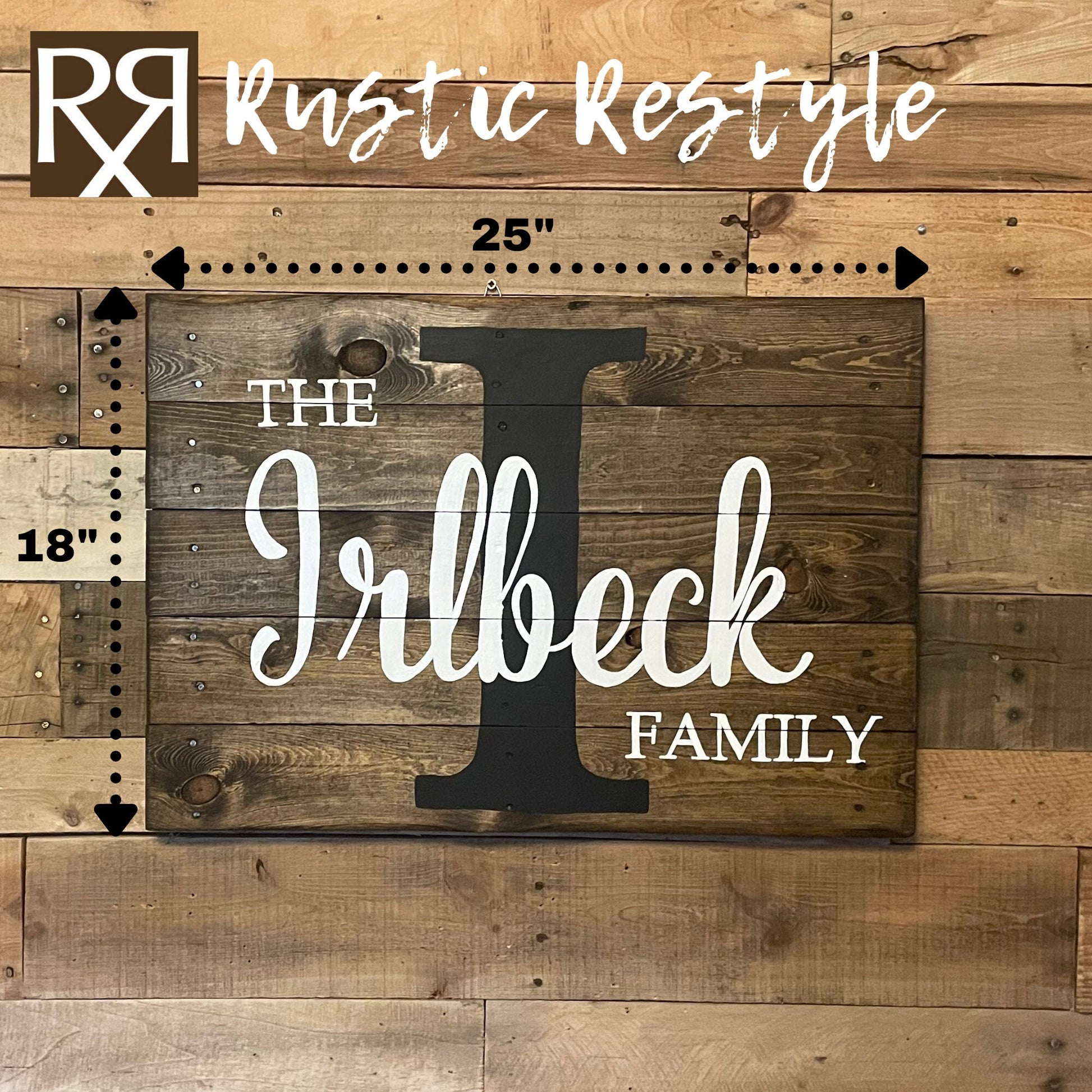 18x25 Family name wood sign