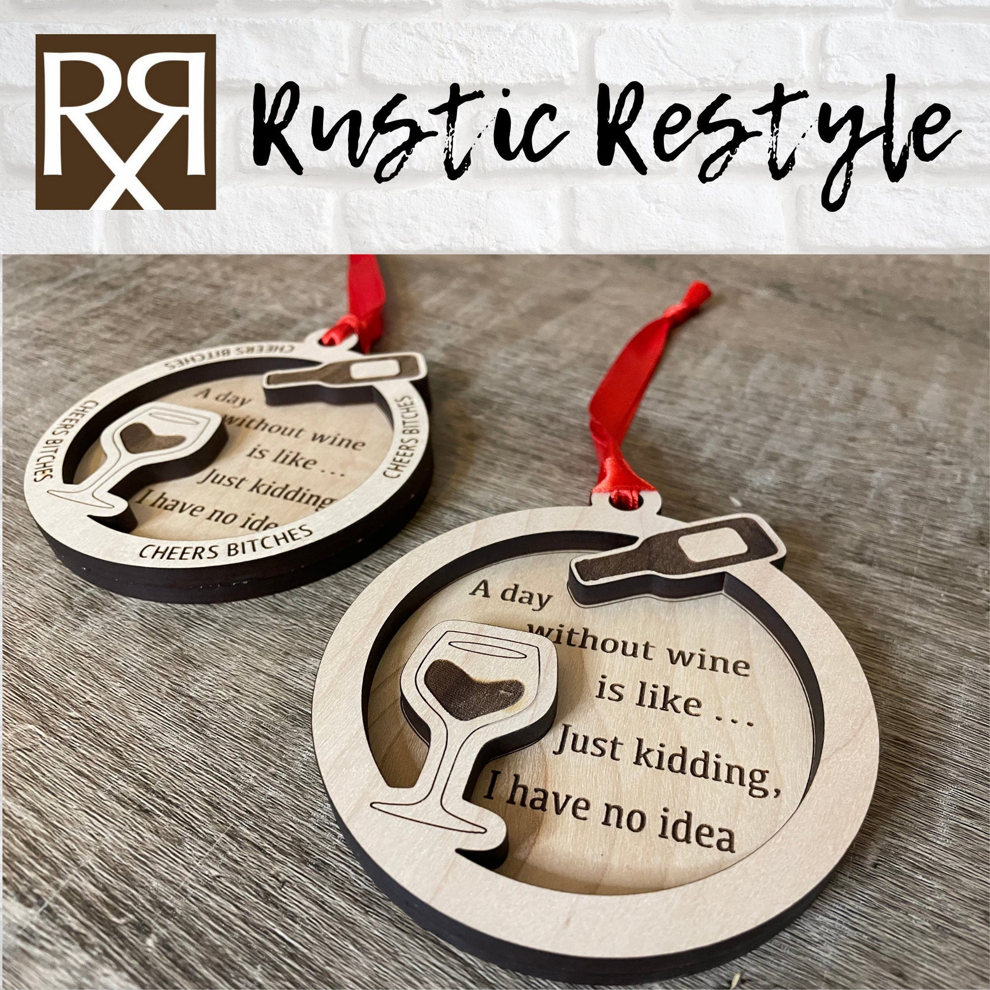 Wine Ornament, girls wine trip vacation, wine lover gift