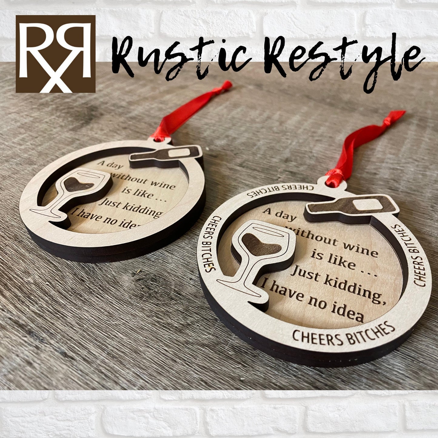 Wine Ornament, girls wine trip vacation, wine lover gift