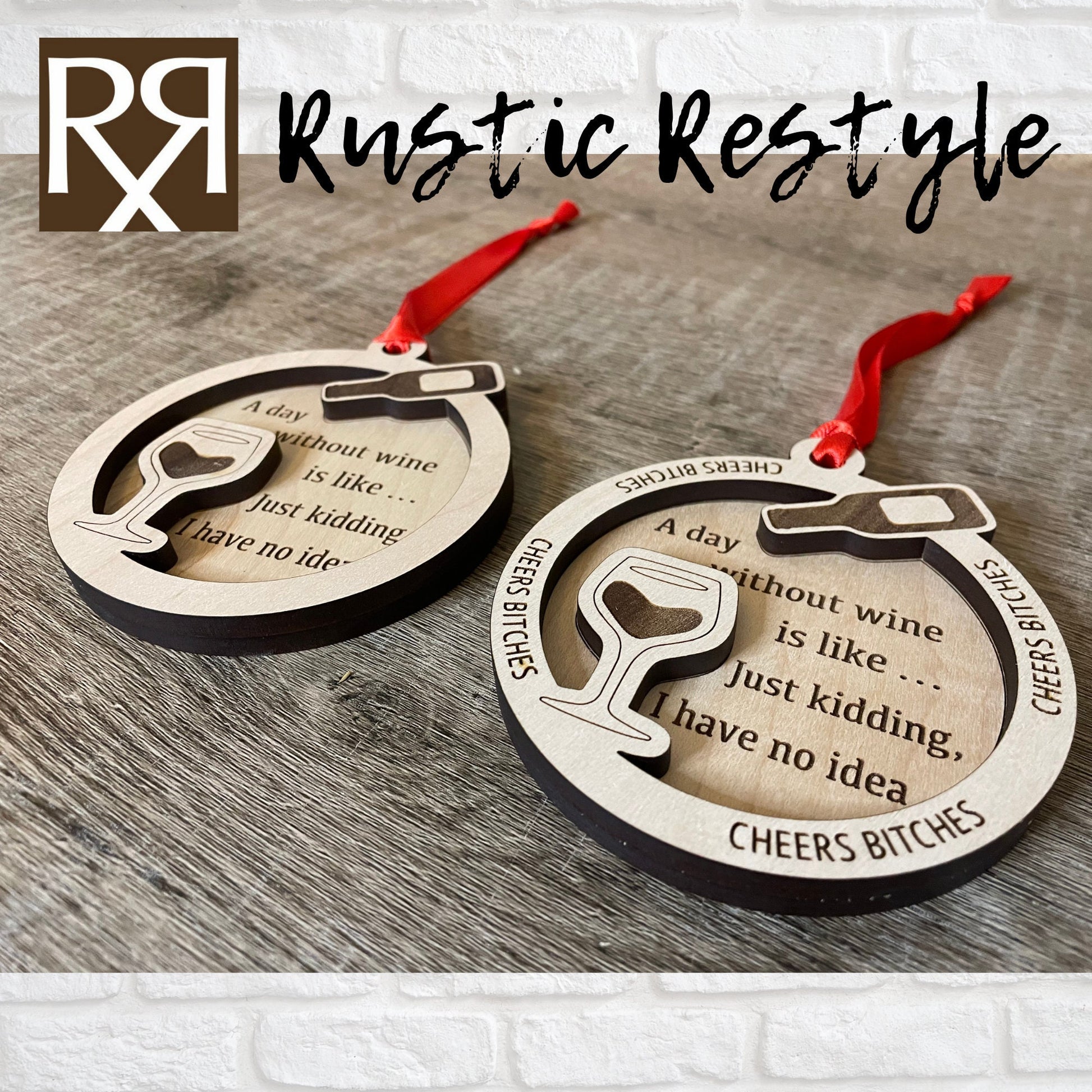 Wine Ornament, girls wine trip vacation, wine lover gift