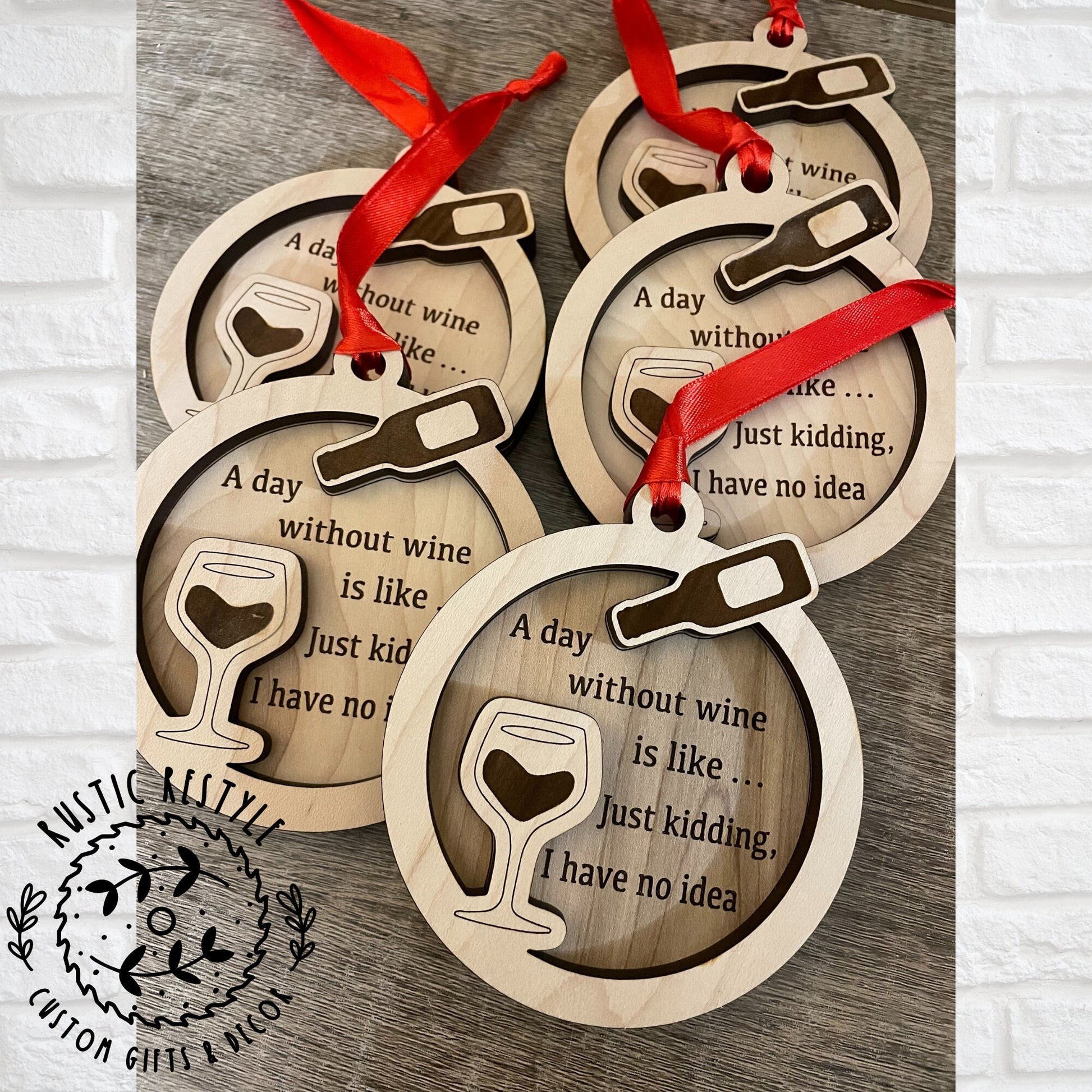 Wine Ornament, girls wine trip vacation, wine lover gift