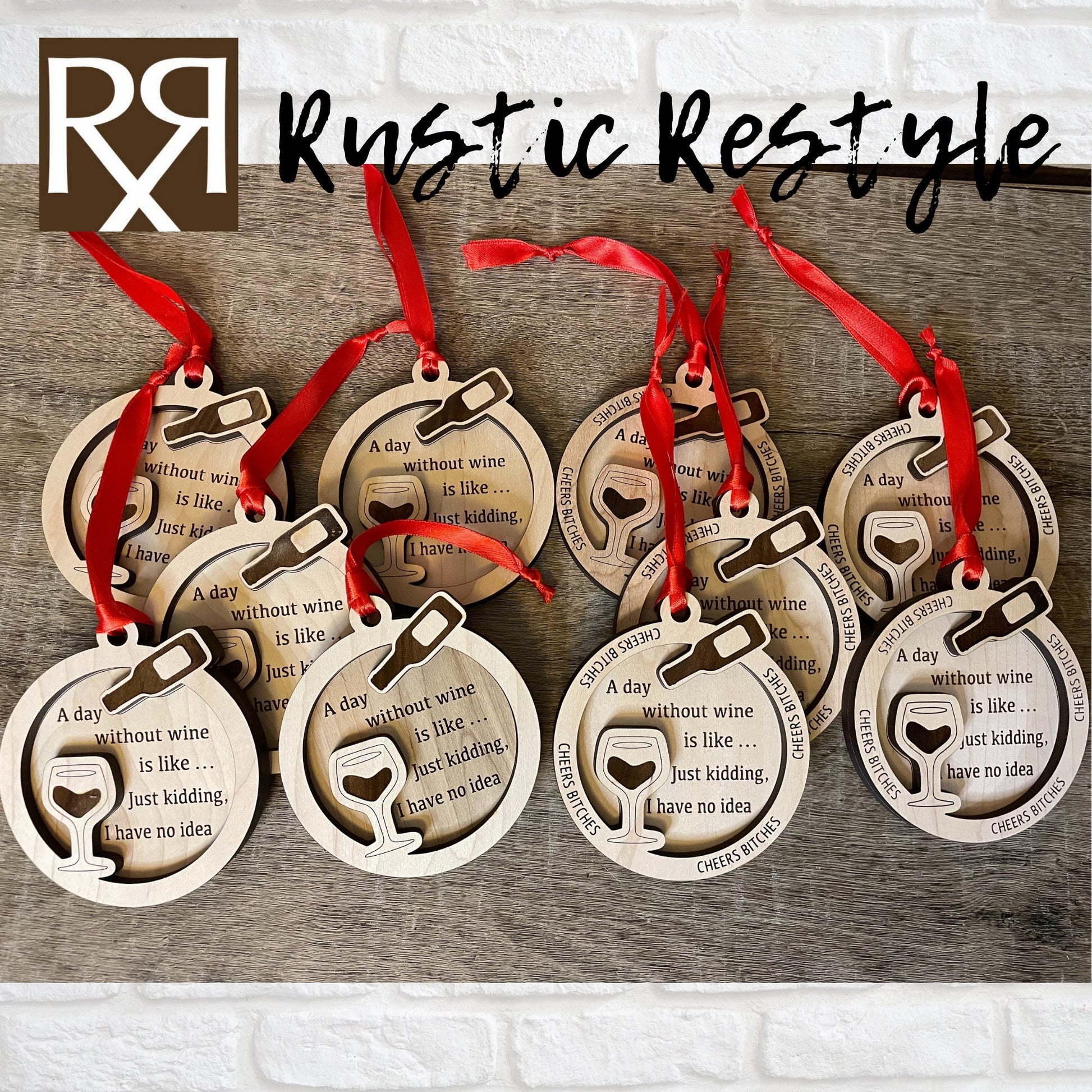 Wine Ornament, girls wine trip vacation, wine lover gift