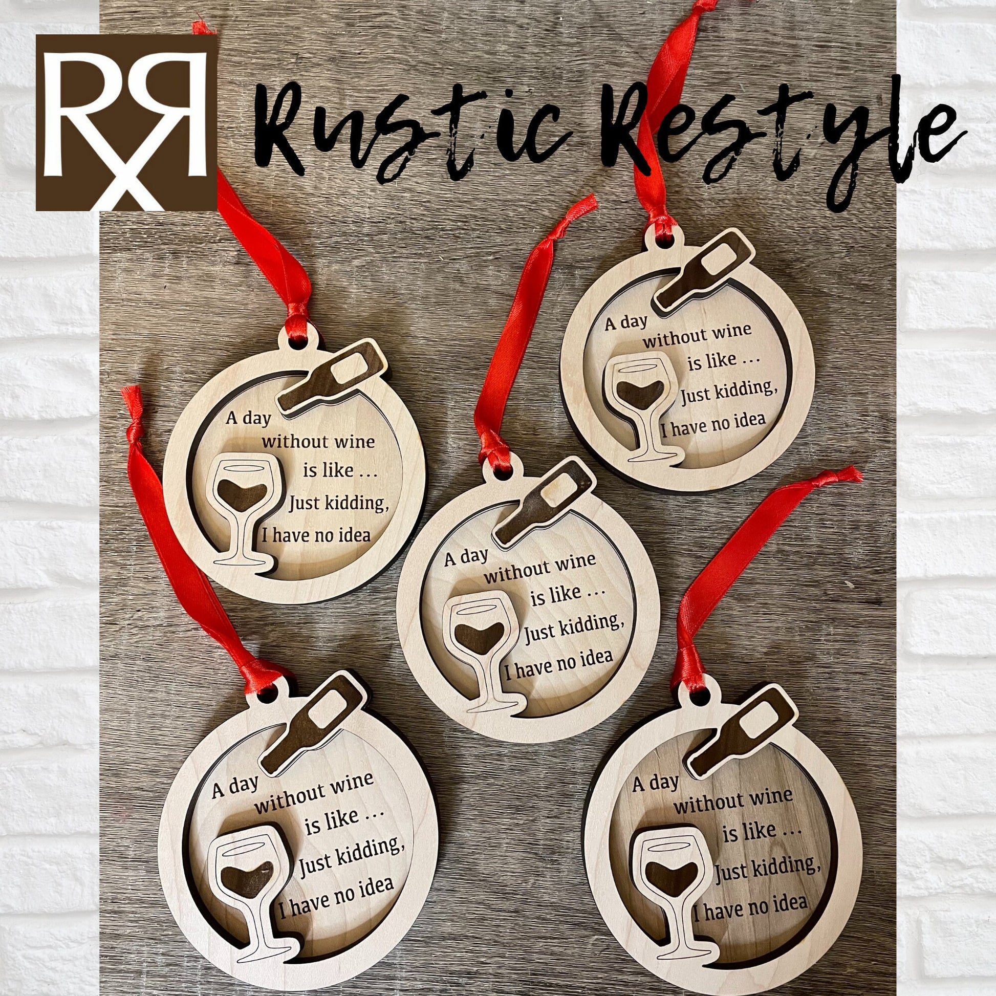 Wine Ornament, girls wine trip vacation, wine lover gift