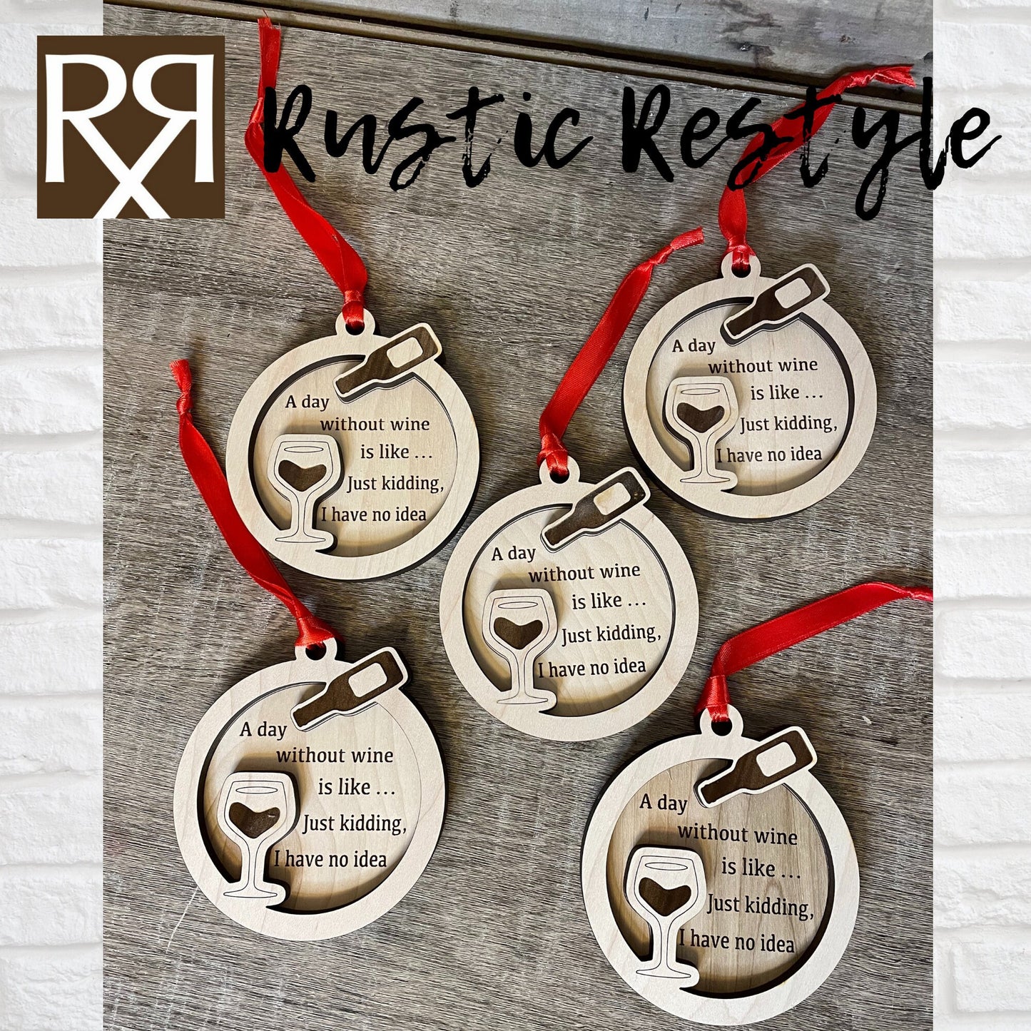 Wine Ornament, girls wine trip vacation, wine lover gift