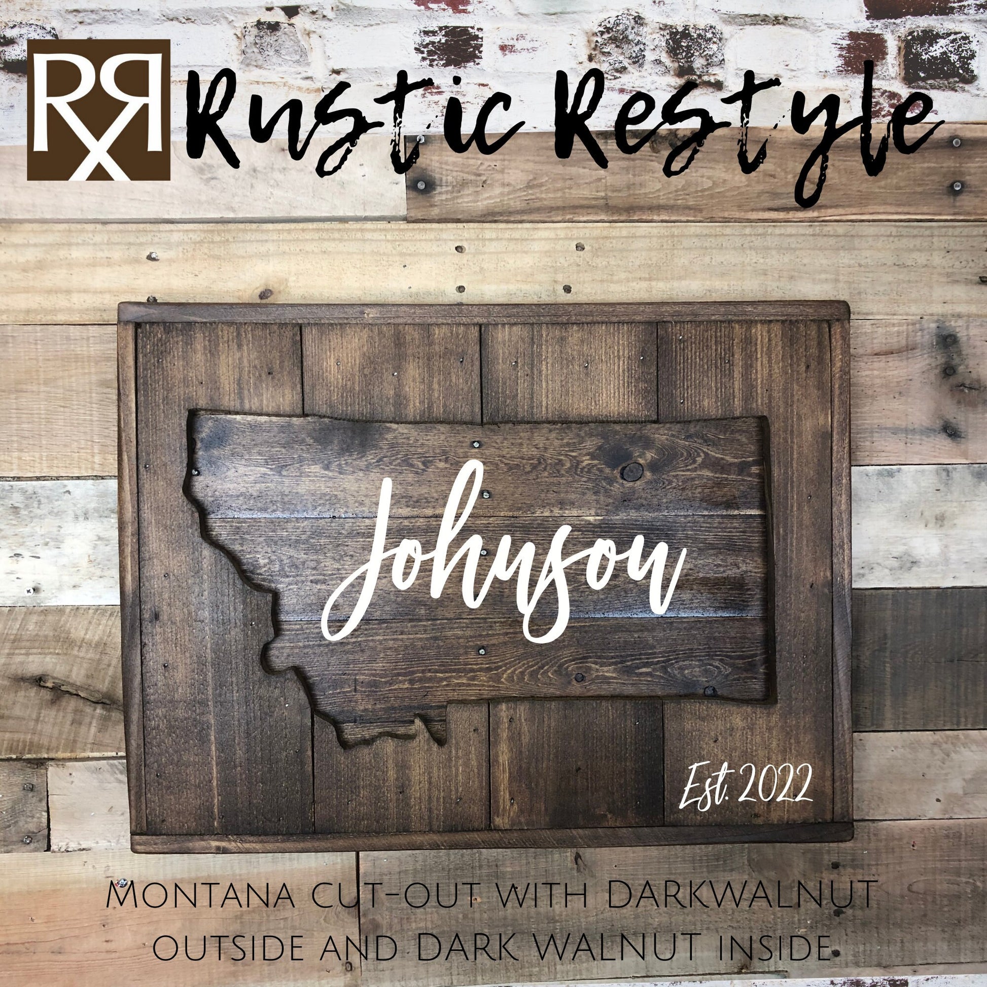 Wooden Montana shape Cut-out wall art