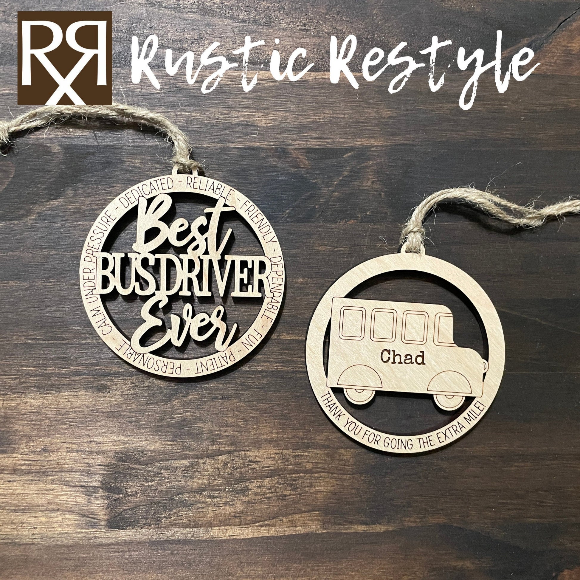Bus driver ornament, thank you gift, extra mile ornament