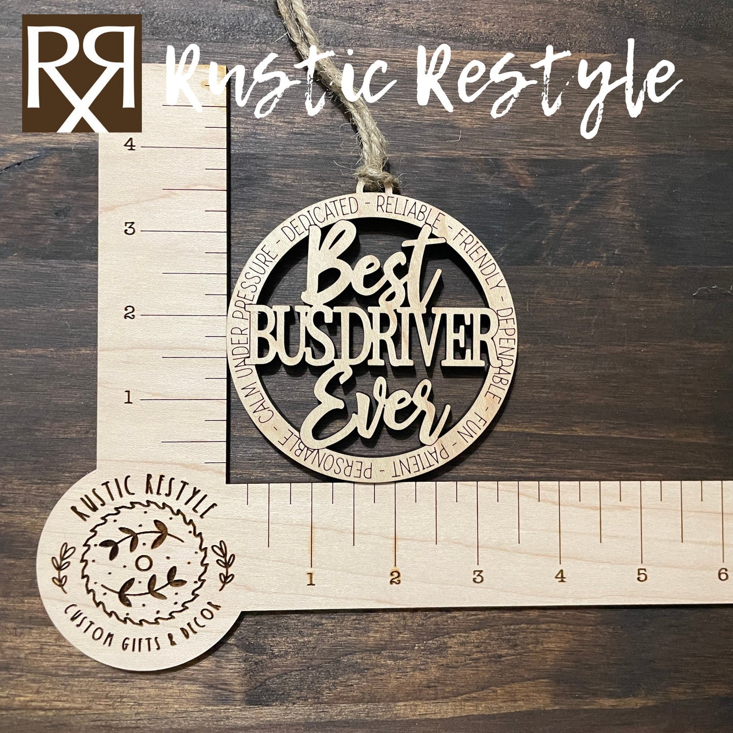 Bus driver ornament, thank you gift, extra mile ornament