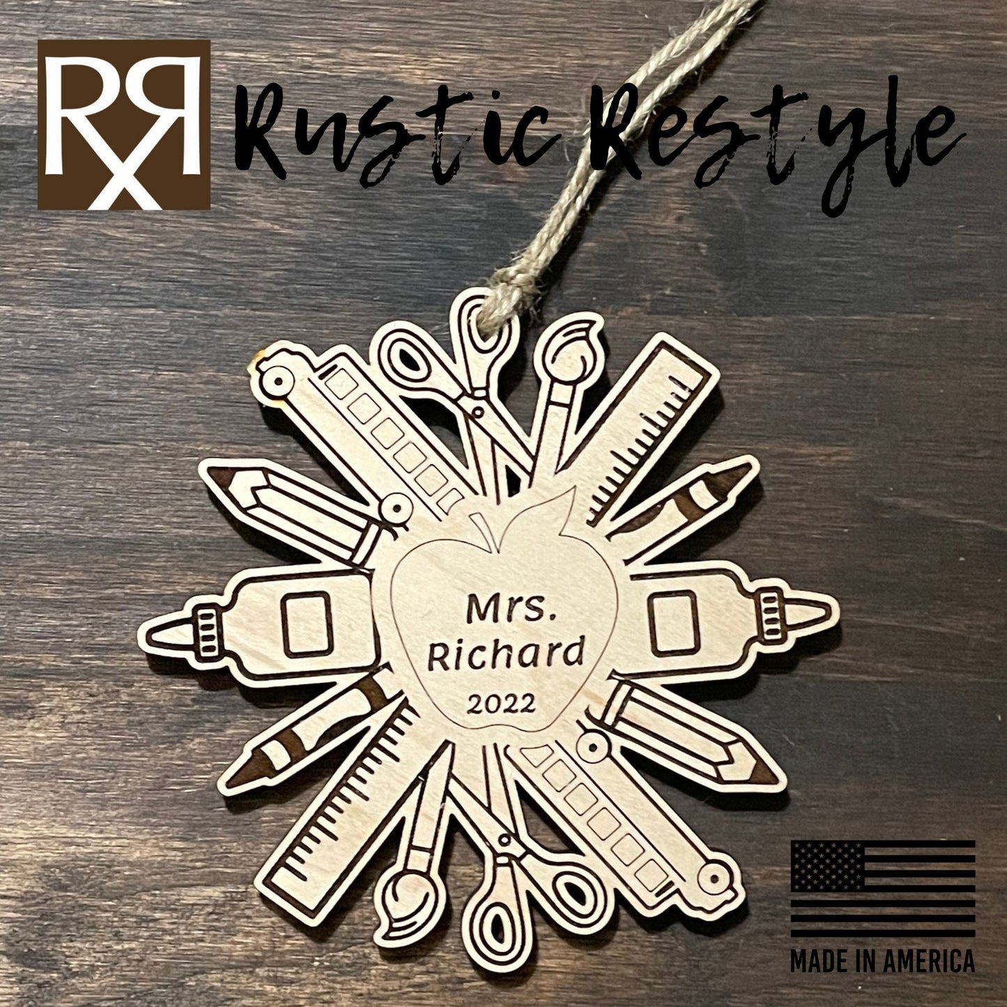 Teacher snowflake ornament, teacher appreciation and Elementary school Christmas gift