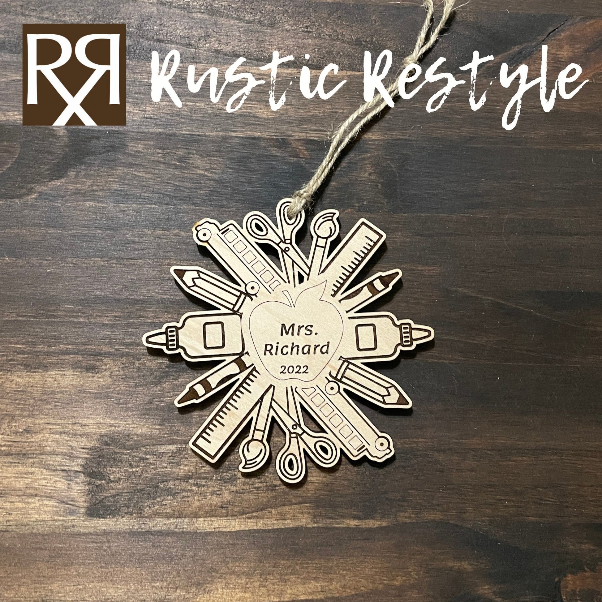 Teacher snowflake ornament, teacher appreciation and Elementary school Christmas gift