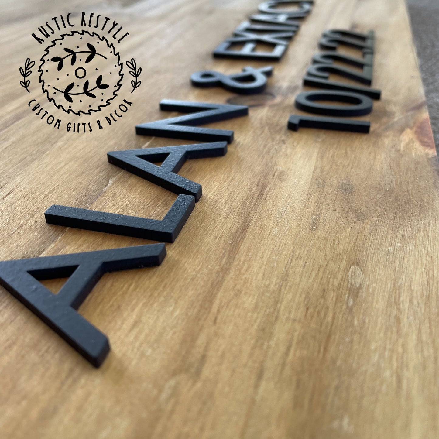 The Hunt is over, wooden signable wedding Guestbook alternative