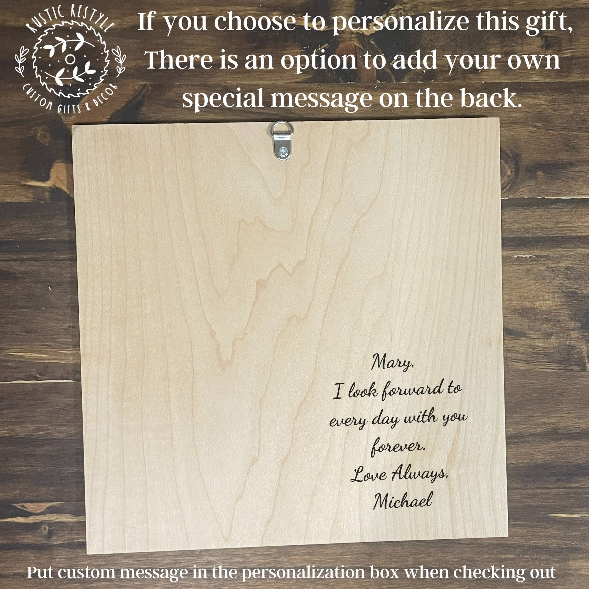 Anniversary Plaque, features "I choose you" quote 10"x10" and framed for wedding and couple gifts