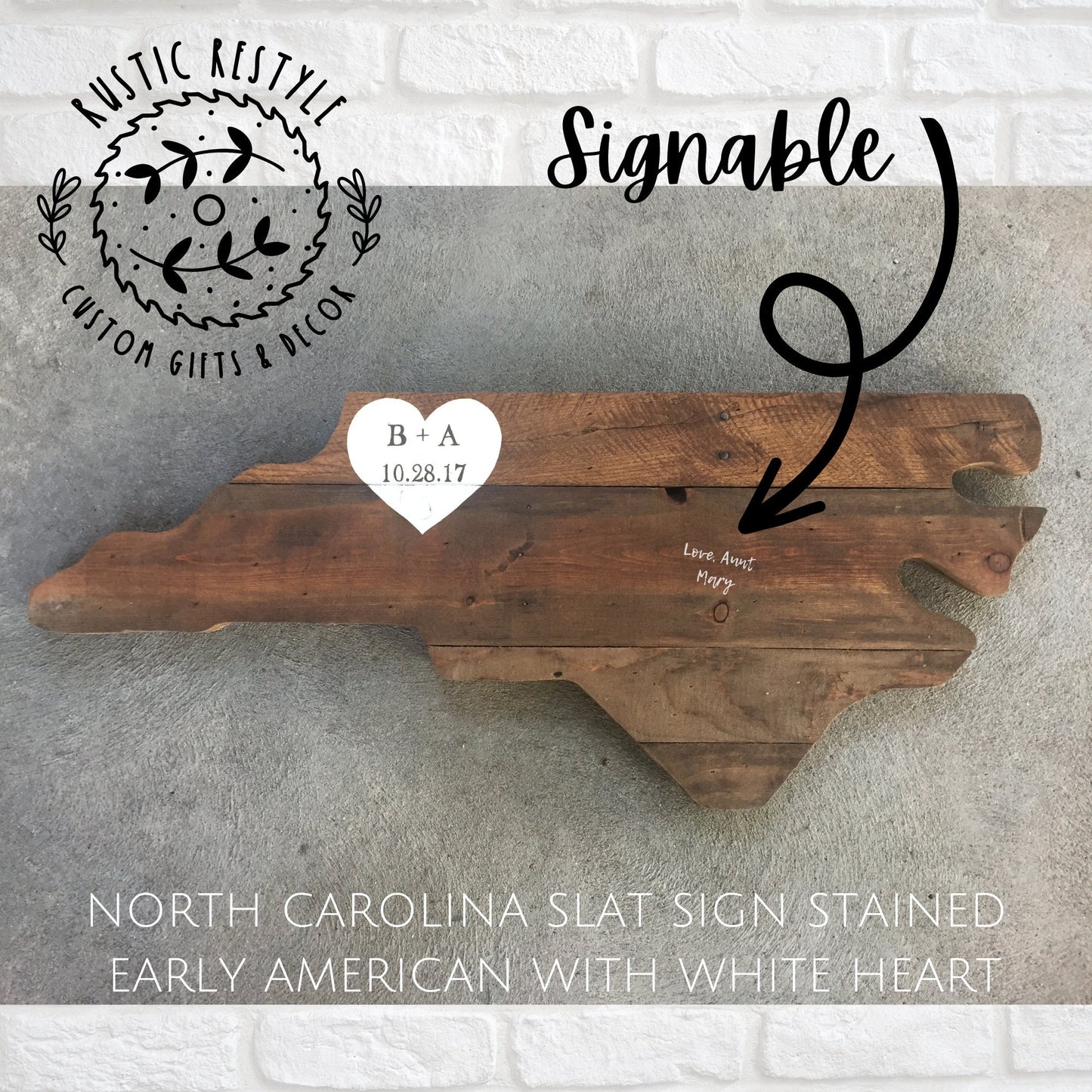Unique North Carolina Wedding Guest Book Alternative - Handmade with Reclaimed Pallet Wood